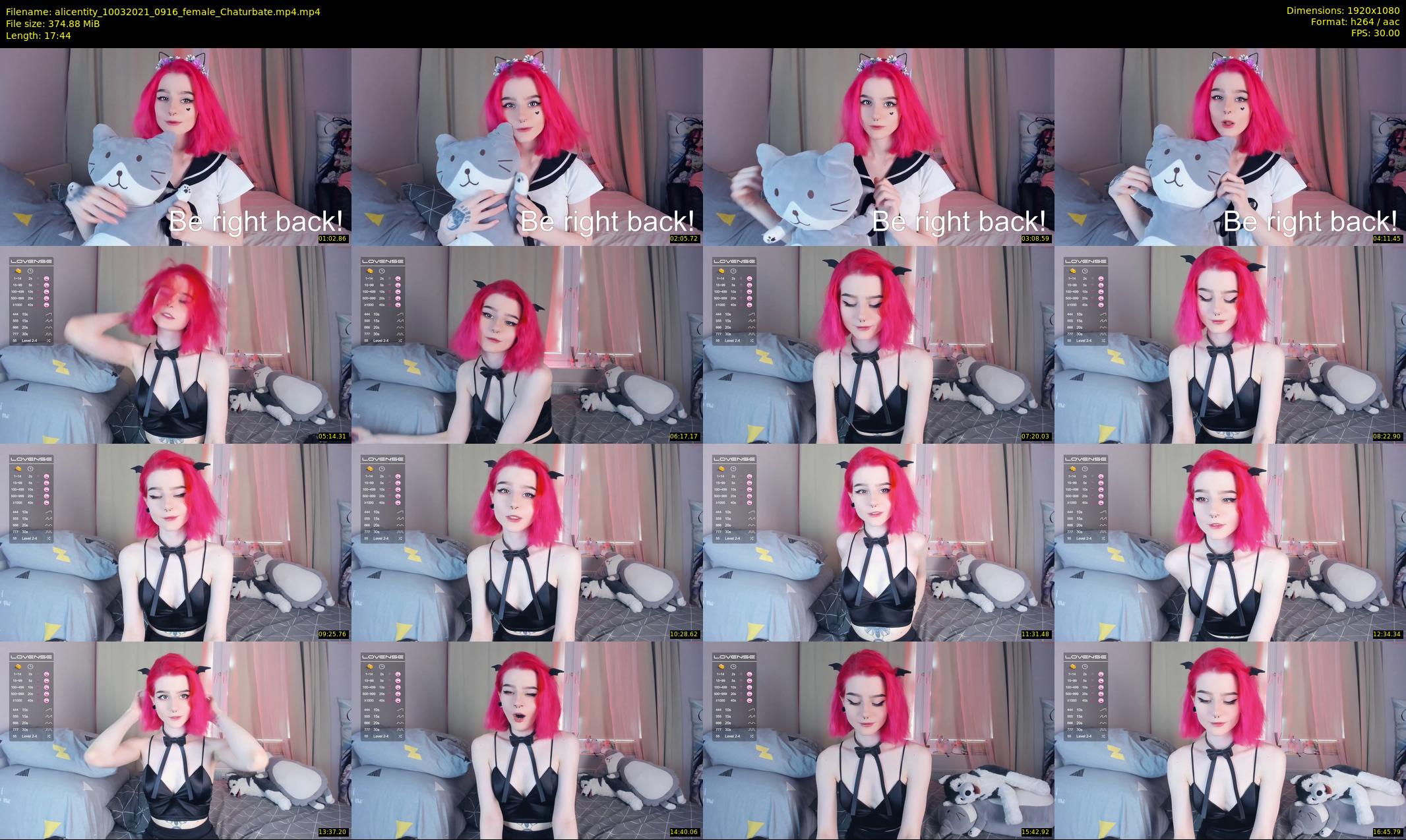 alicentity — 18 minute Chaturbate female cam show recording, 1080p, Mar 10, 2021