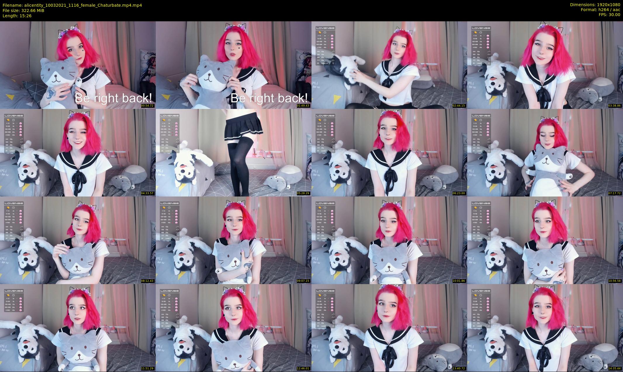 alicentity — 16 minute Chaturbate female cam show recording, 1080p, Mar 10, 2021