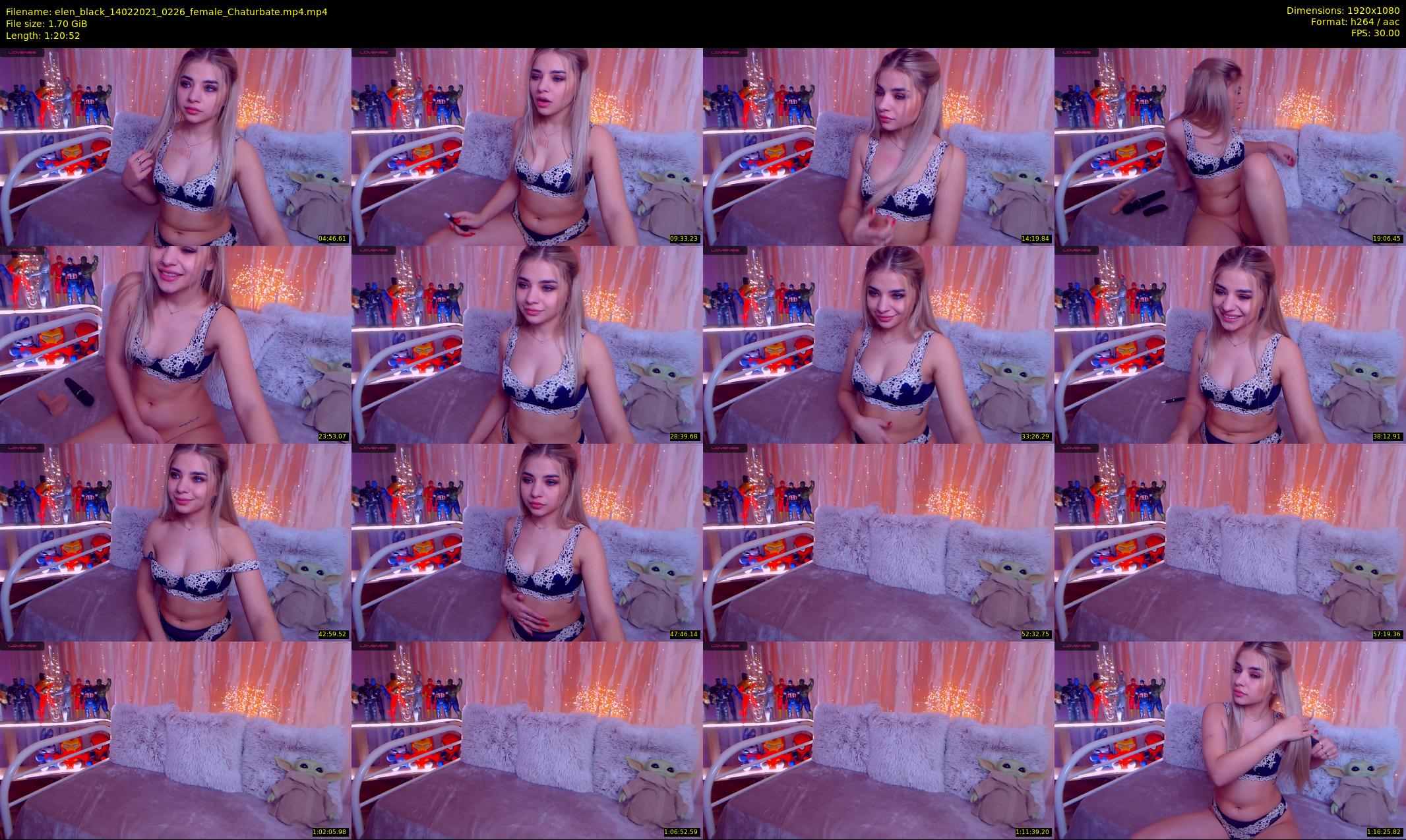 elen_black — 81 minute Chaturbate female cam show recording, 1080p, Feb 14, 2021