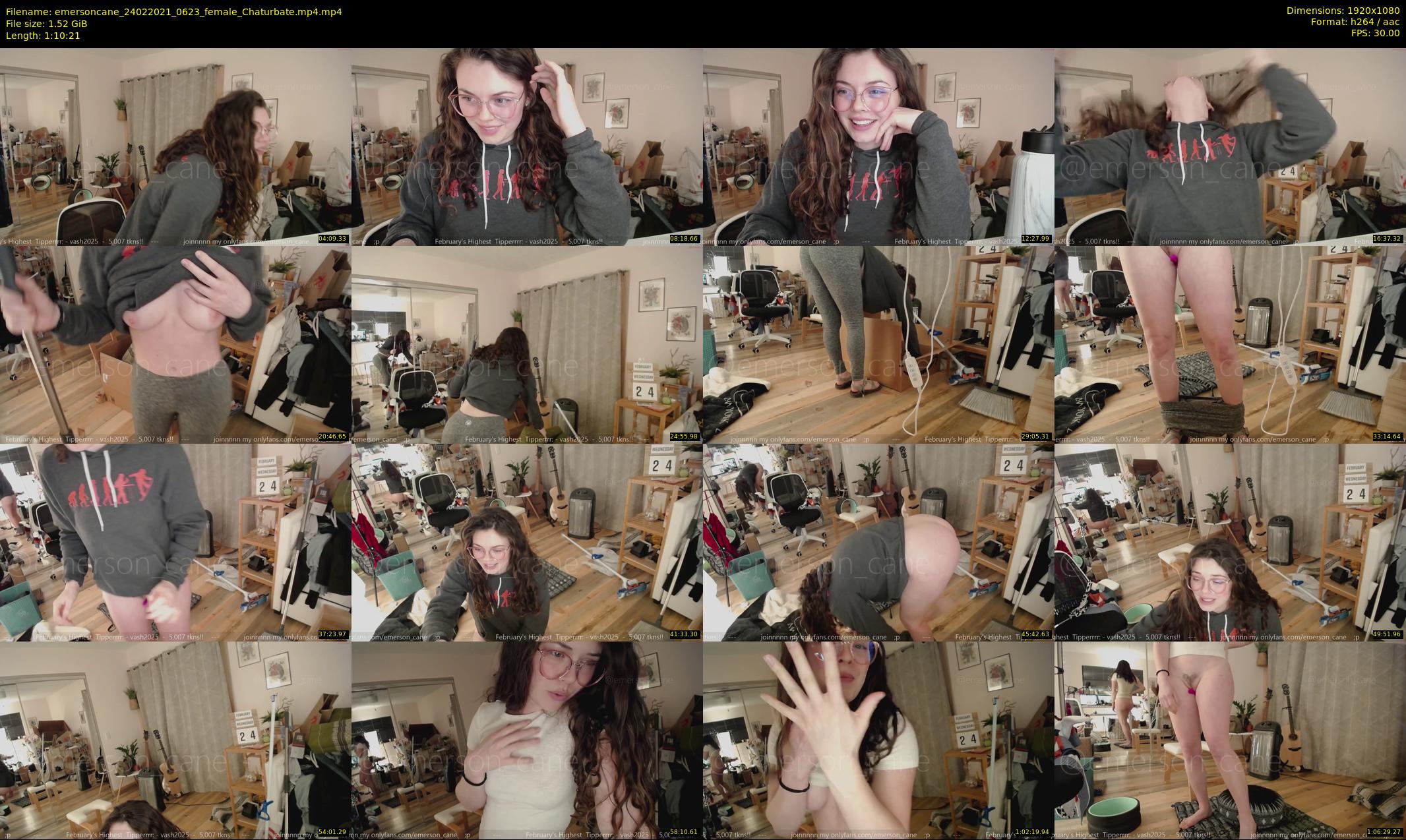 emersoncane — 71 minute Chaturbate female cam show recording, 1080p, Feb 24, 2021