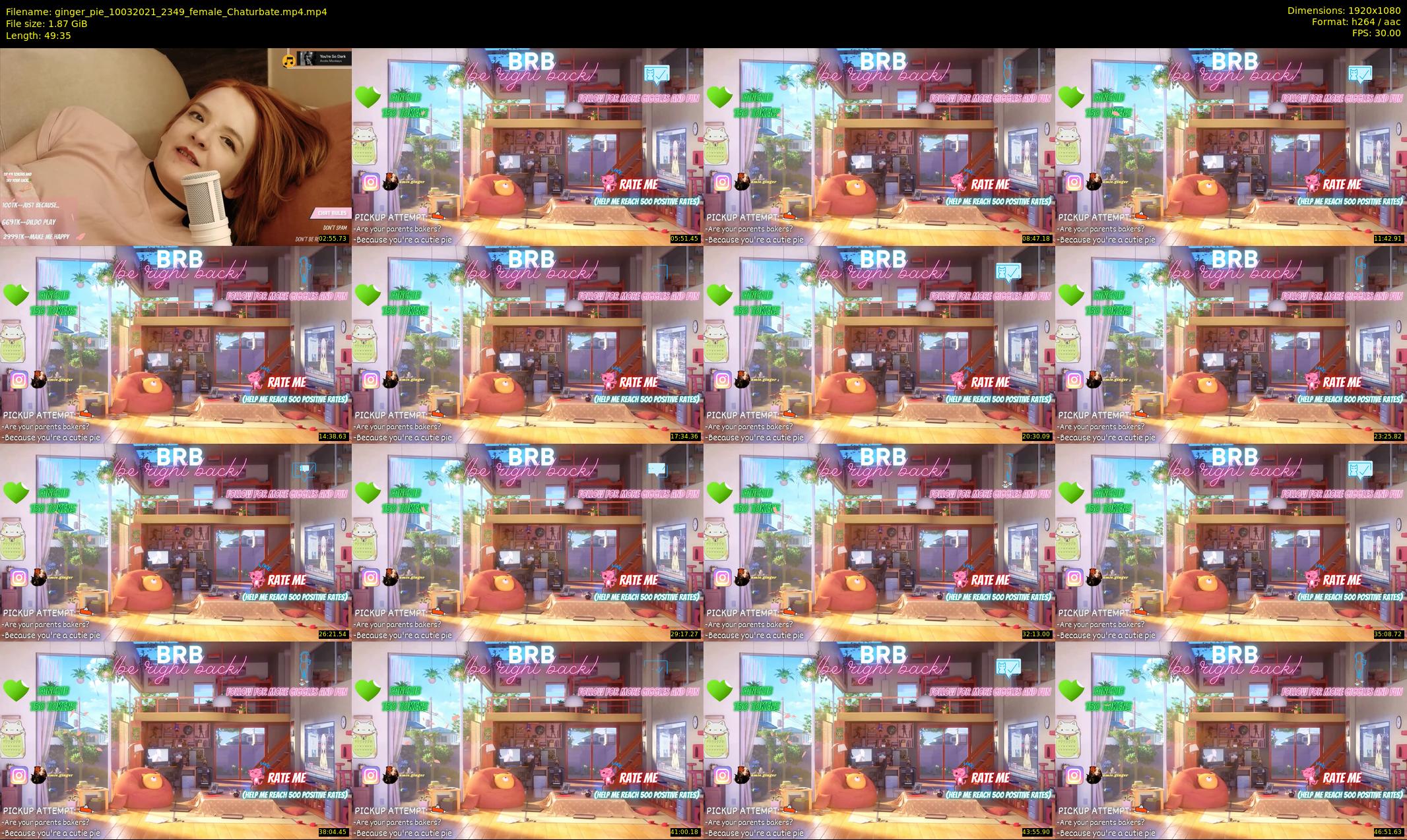 ginger_pie — 50 minute Chaturbate female cam show recording, 1080p, Mar 10, 2021
