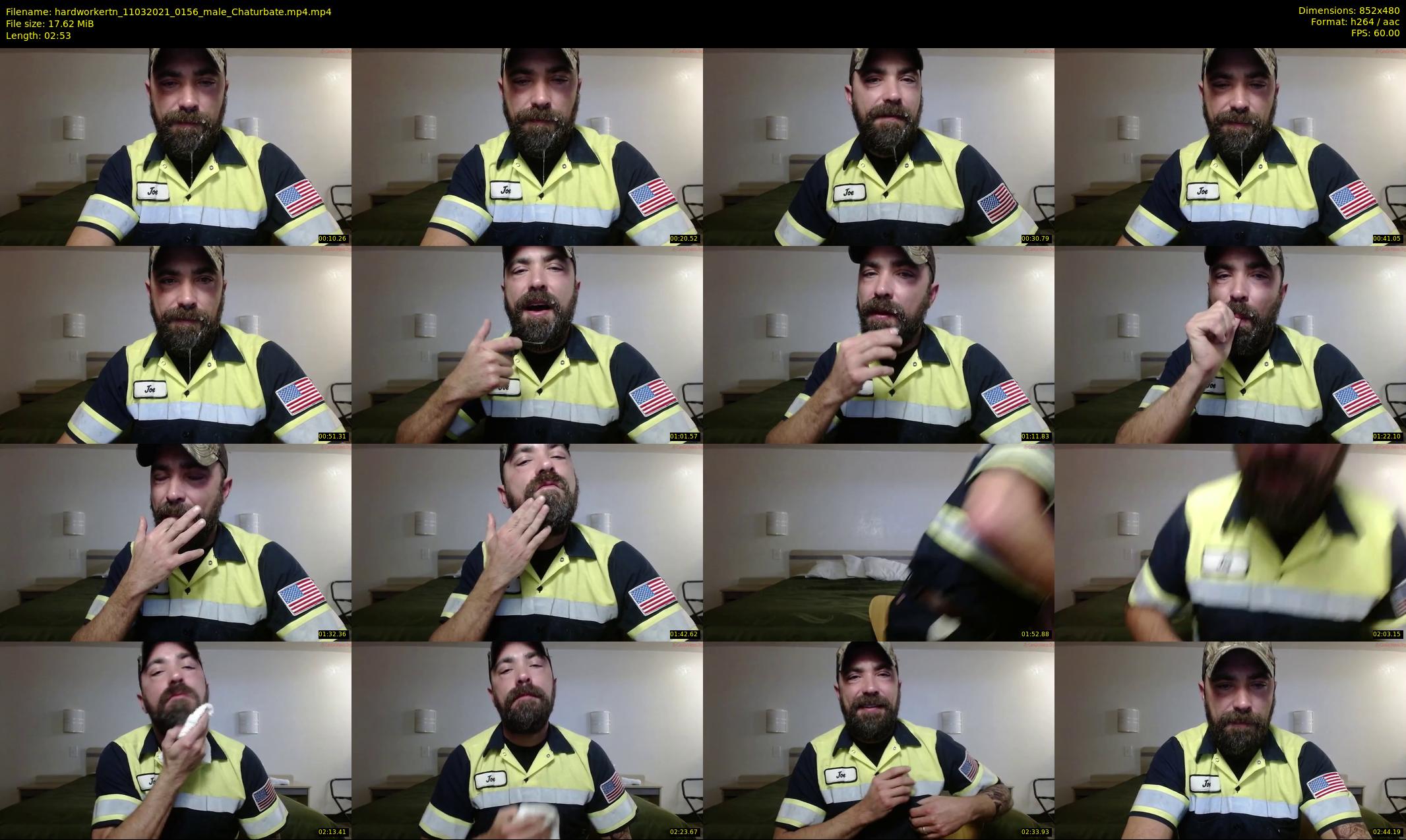 hardworkertn — 3 minute Chaturbate male cam show recording, 480p, Mar 11, 2021