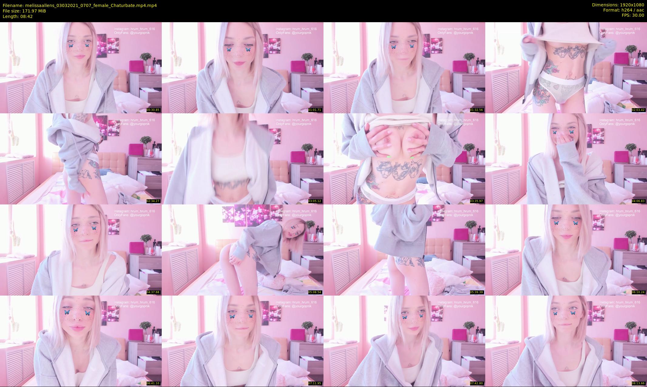 melissaallens — 9 minute Chaturbate female cam show recording, 1080p, Mar 3, 2021