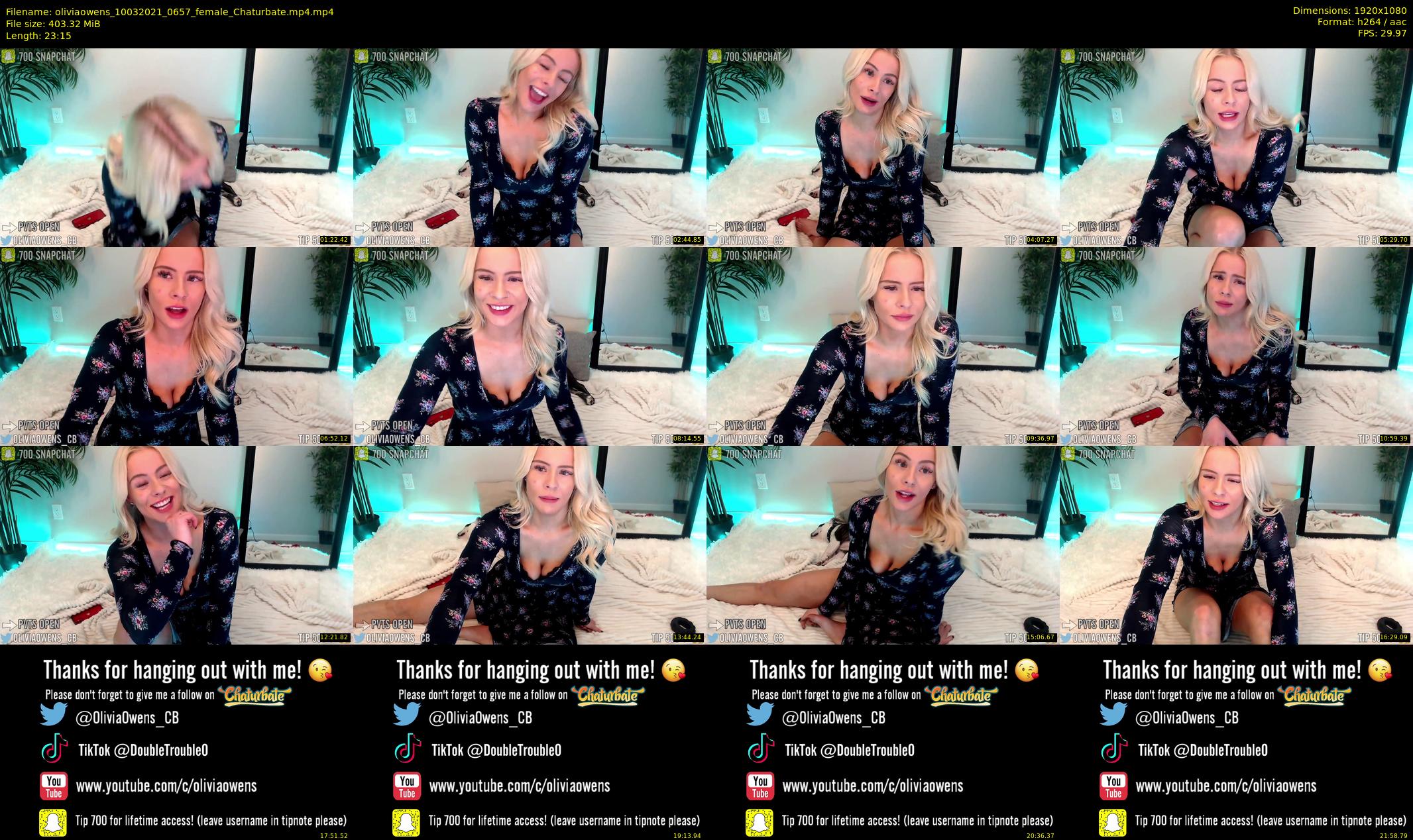oliviaowens — 24 minute Chaturbate female cam show recording, 1080p, Mar 10, 2021