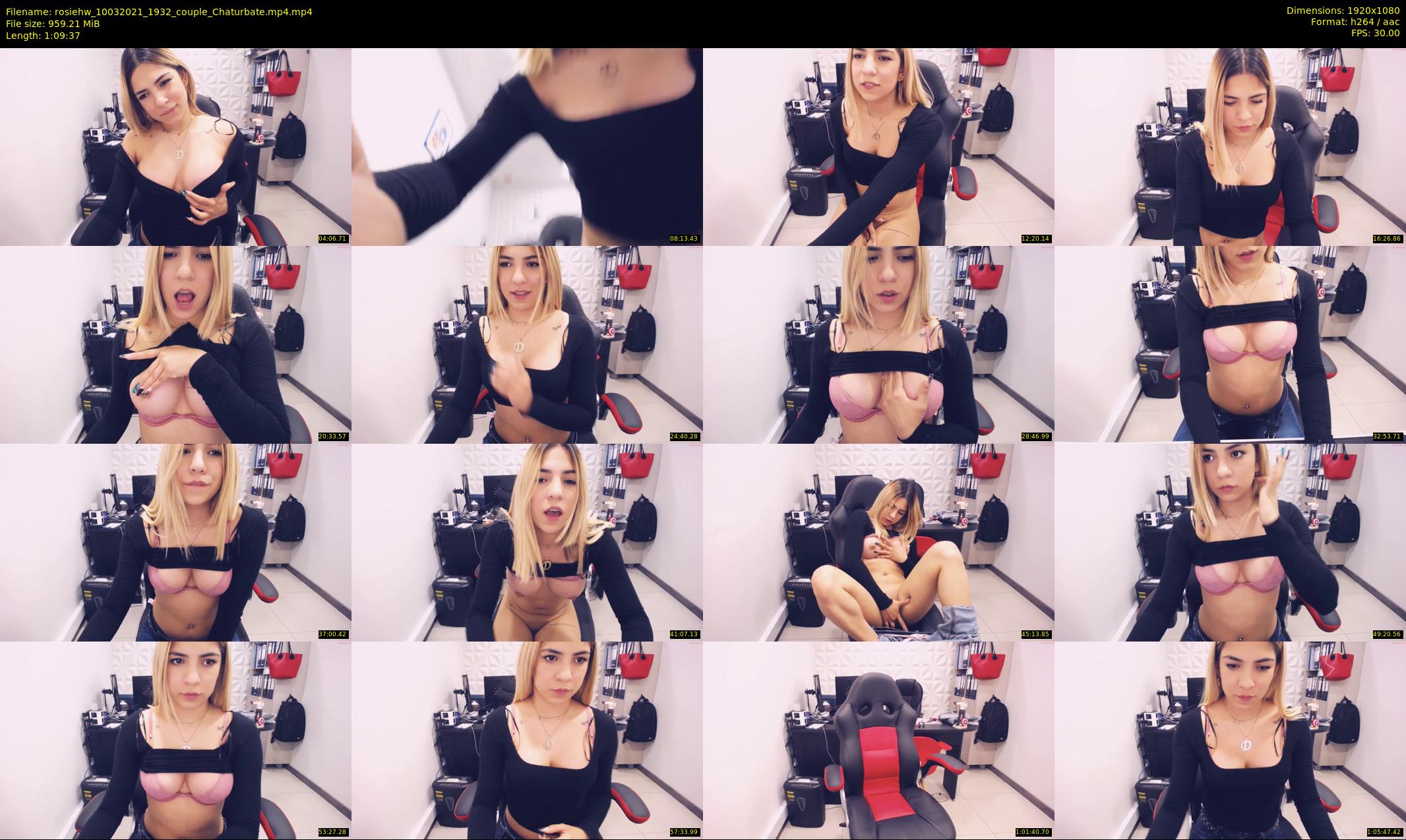 rosiehw — 70 minute Chaturbate couple cam show recording, 1080p, Mar 10, 2021