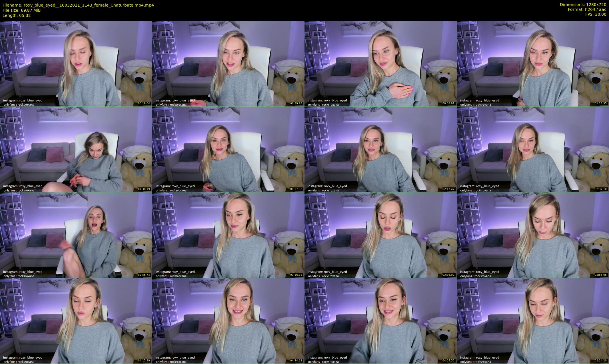 roxy_blue_eyed_ — 6 minute Chaturbate female cam show recording, 720p, Mar 10, 2021