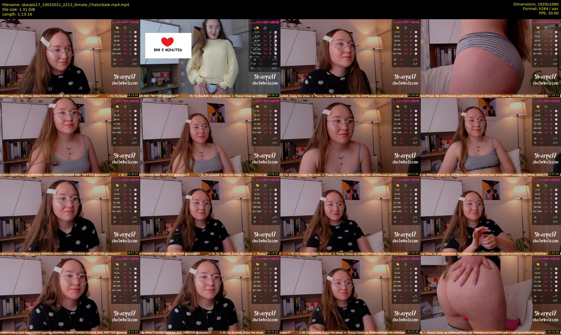 skarpio17 — 74 minute Chaturbate female cam show recording, 1080p, Mar 10, 2021