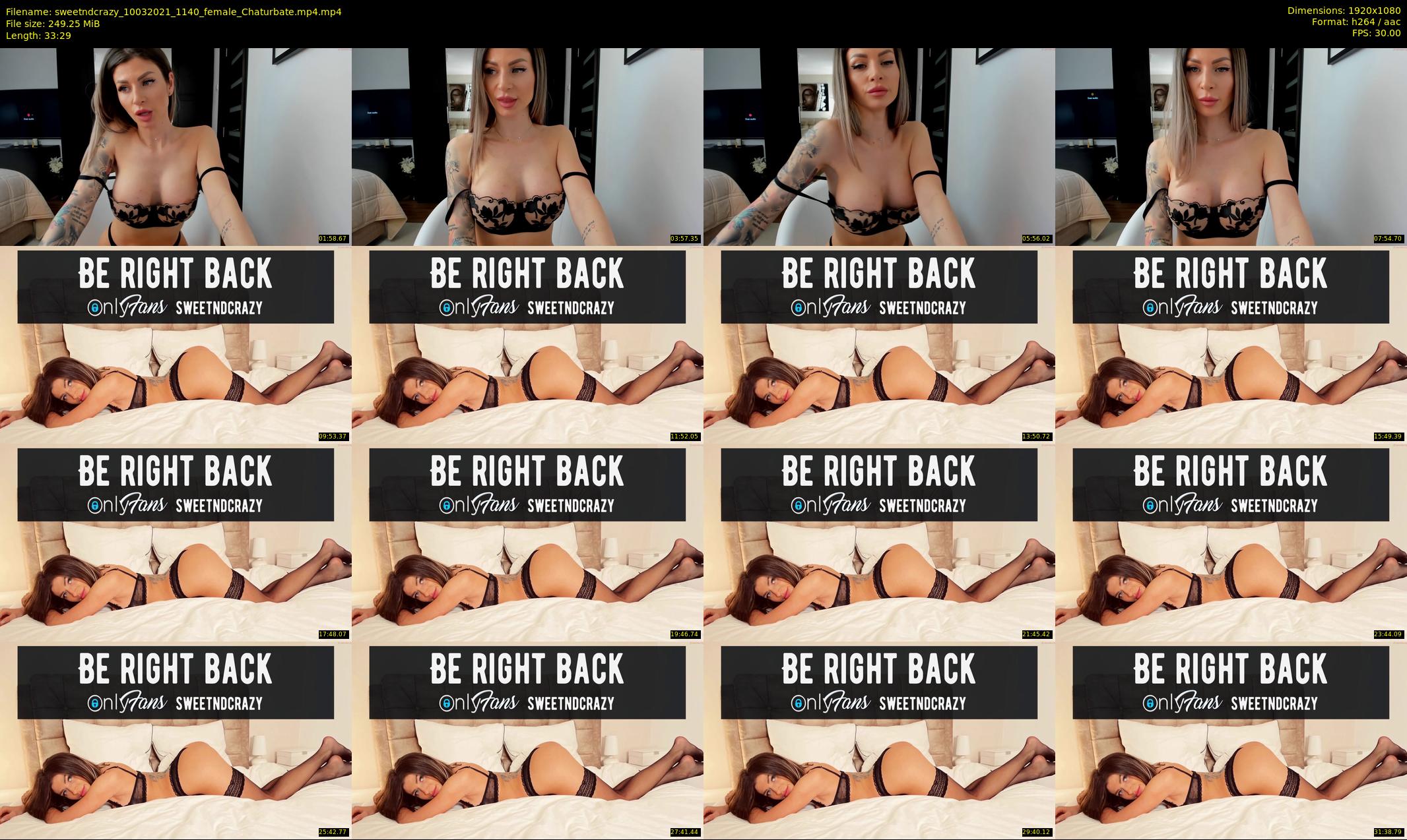 sweetndcrazy — 34 minute Chaturbate female cam show recording, 1080p, Mar 10, 2021