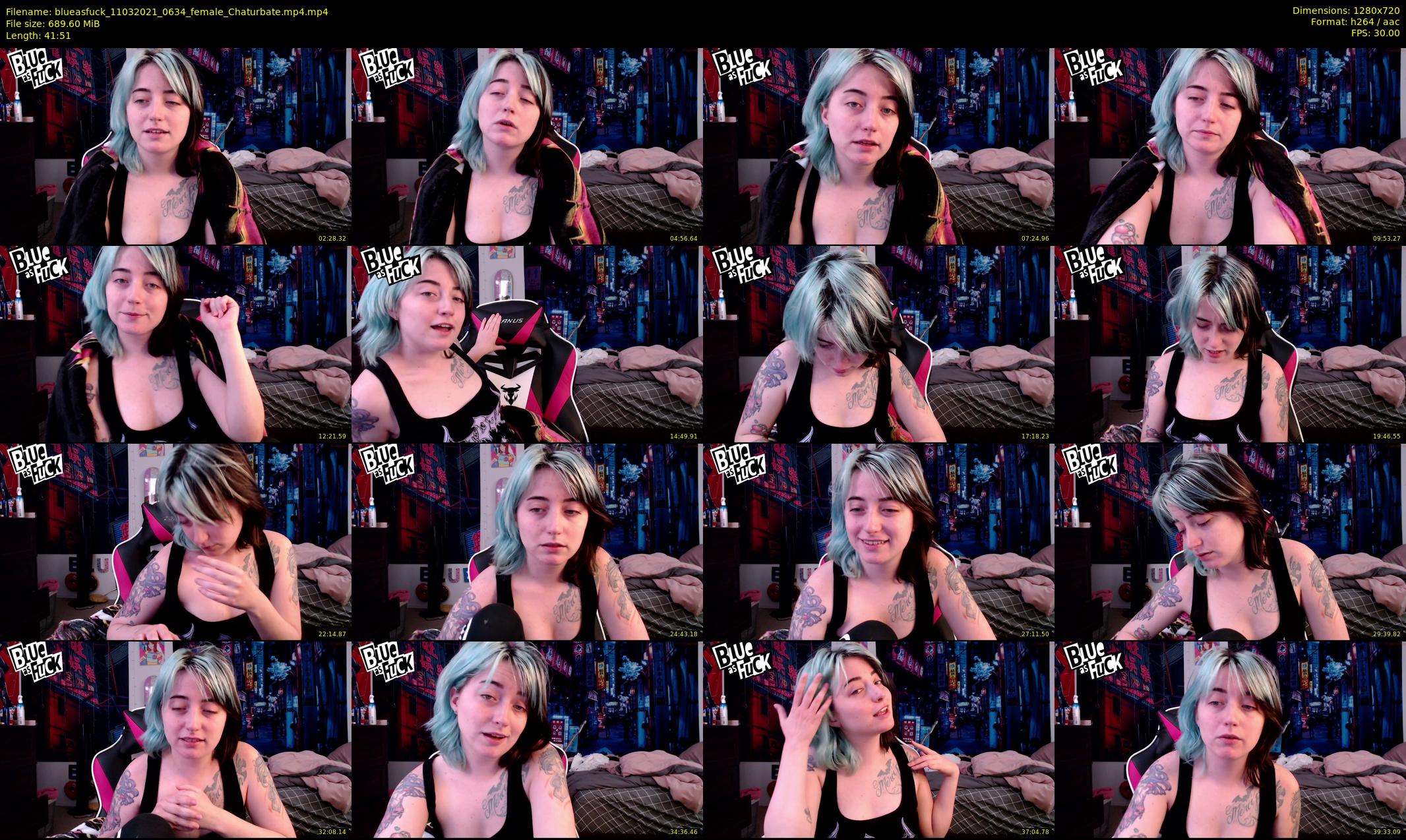 blueasfuck — 42 minute Chaturbate female cam show recording, 720p, Mar 11, 2021