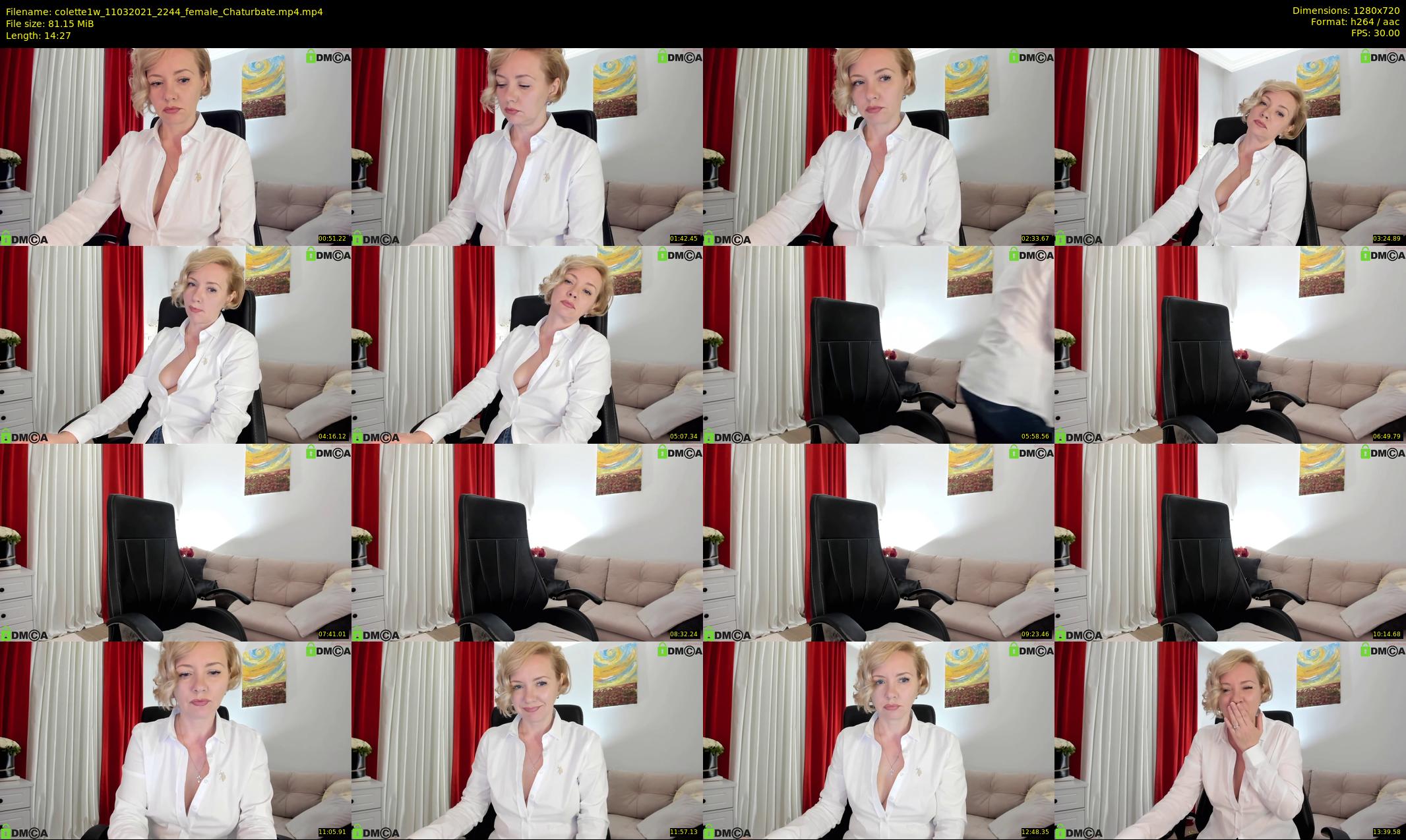 colette1w — 15 minute Chaturbate female cam show recording, 720p, Mar 11, 2021
