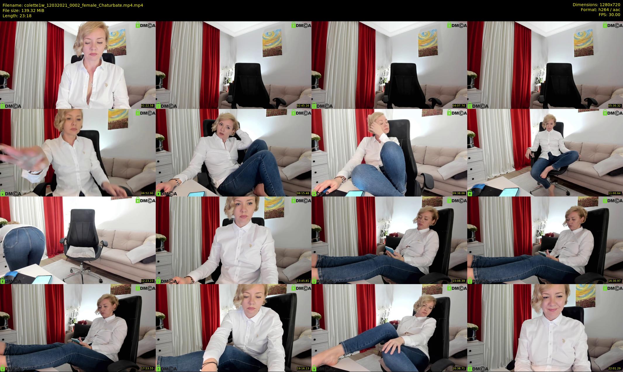colette1w — 24 minute Chaturbate female cam show recording, 720p, Mar 12, 2021