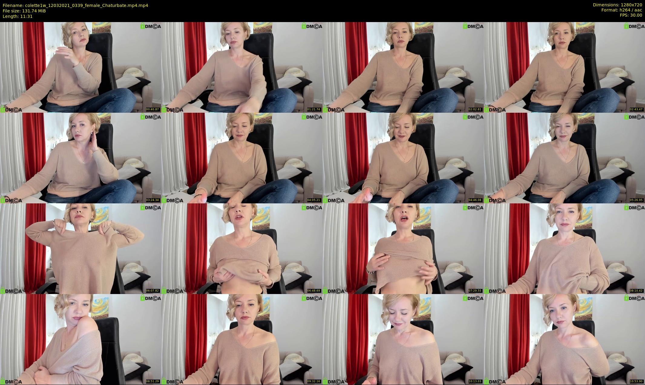 colette1w — 12 minute Chaturbate female cam show recording, 720p, Mar 12, 2021