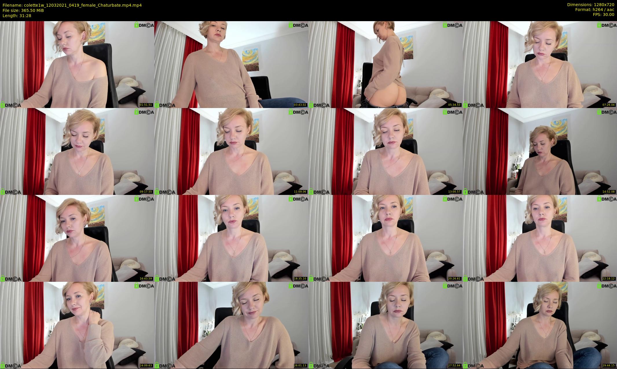 colette1w — 32 minute Chaturbate female cam show recording, 720p, Mar 12, 2021