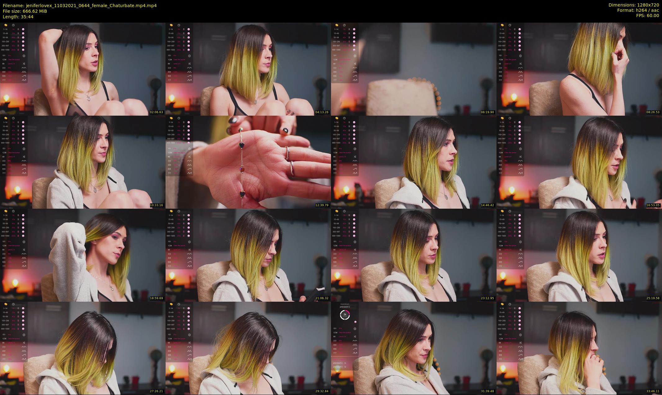 jeniferlovex — 36 minute Chaturbate female cam show recording, 720p, Mar 11, 2021