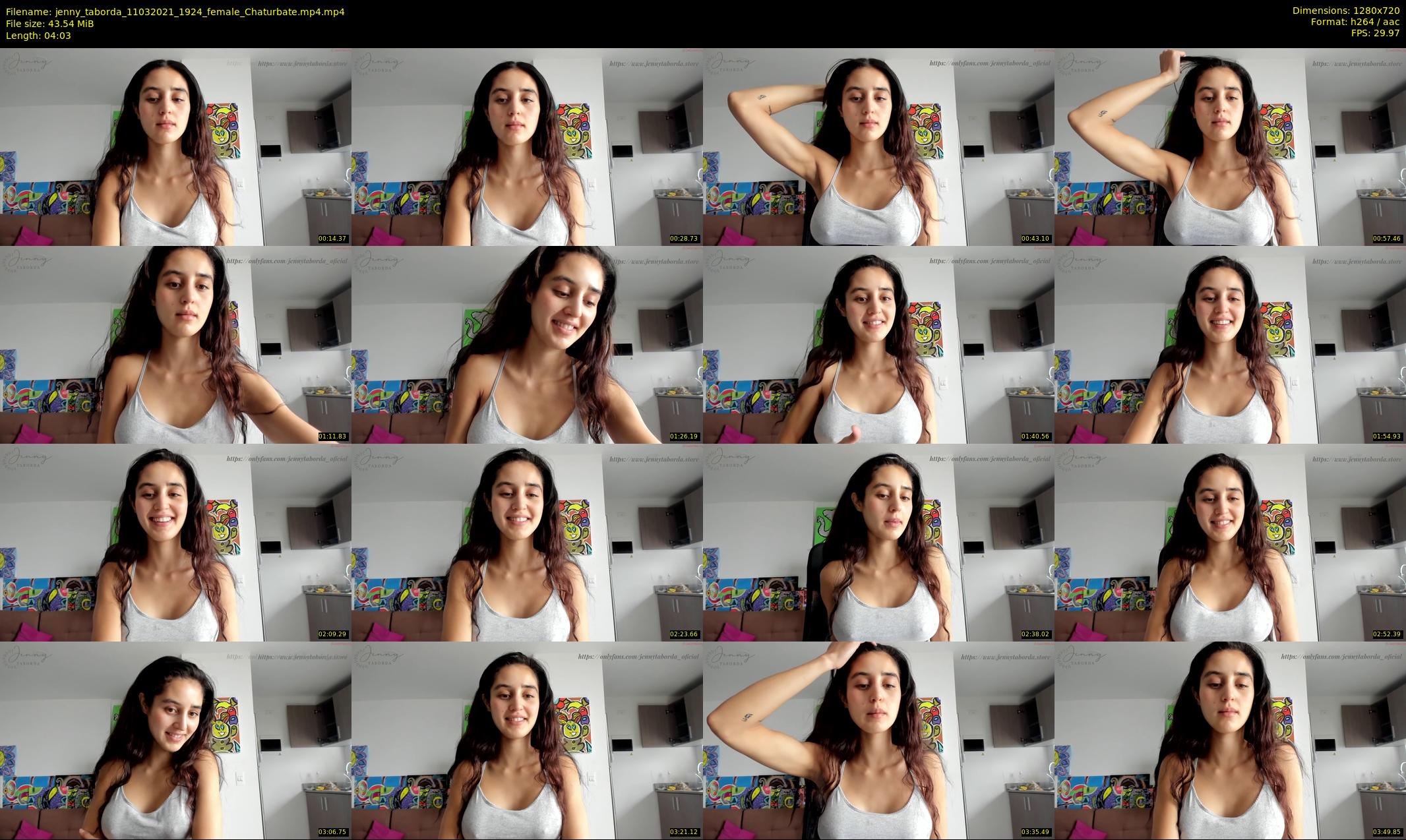 jenny_taborda — 5 minute Chaturbate female cam show recording, 720p, Mar 11, 2021