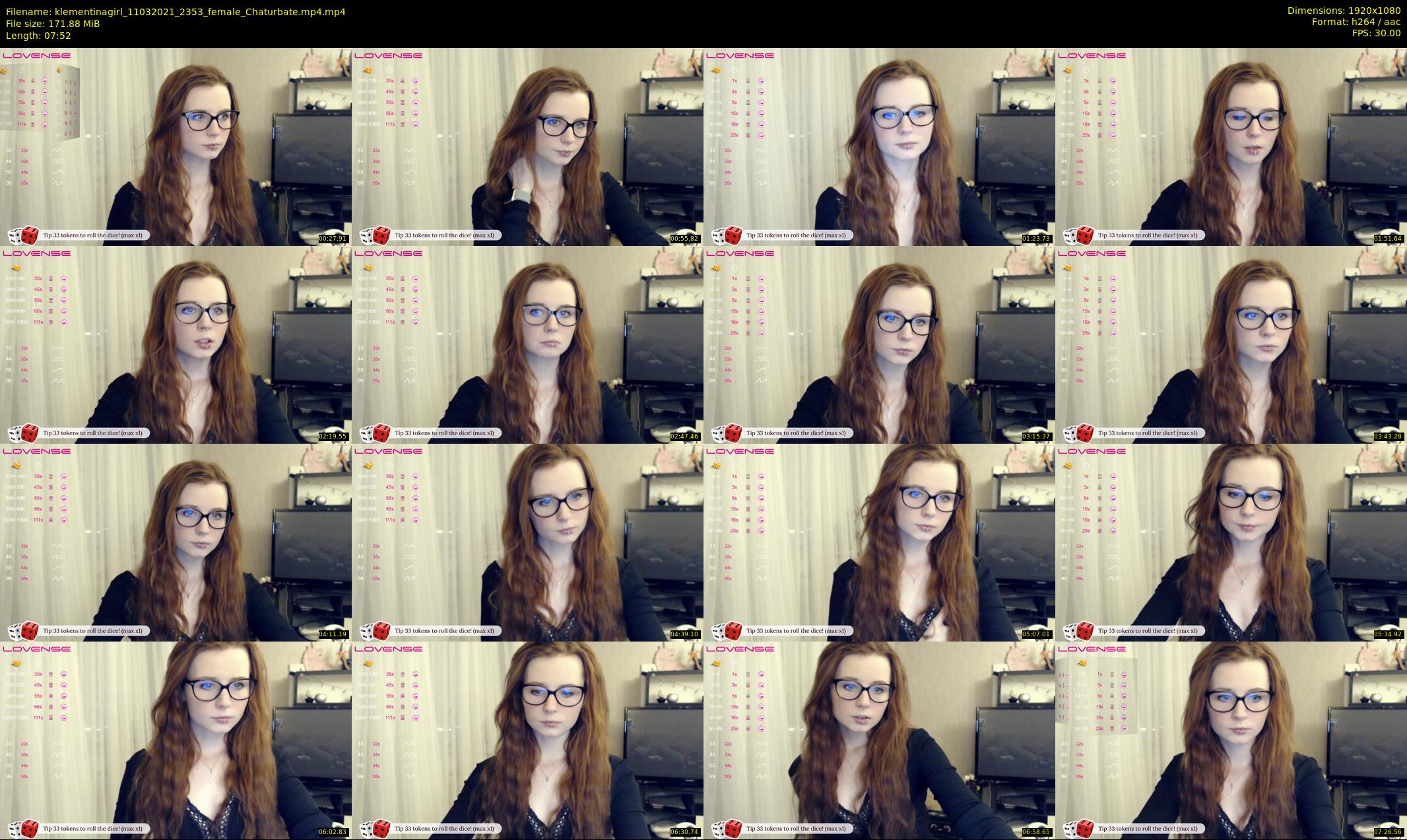 klementinagirl — 8 minute Chaturbate female cam show recording, 1080p, Mar 11, 2021