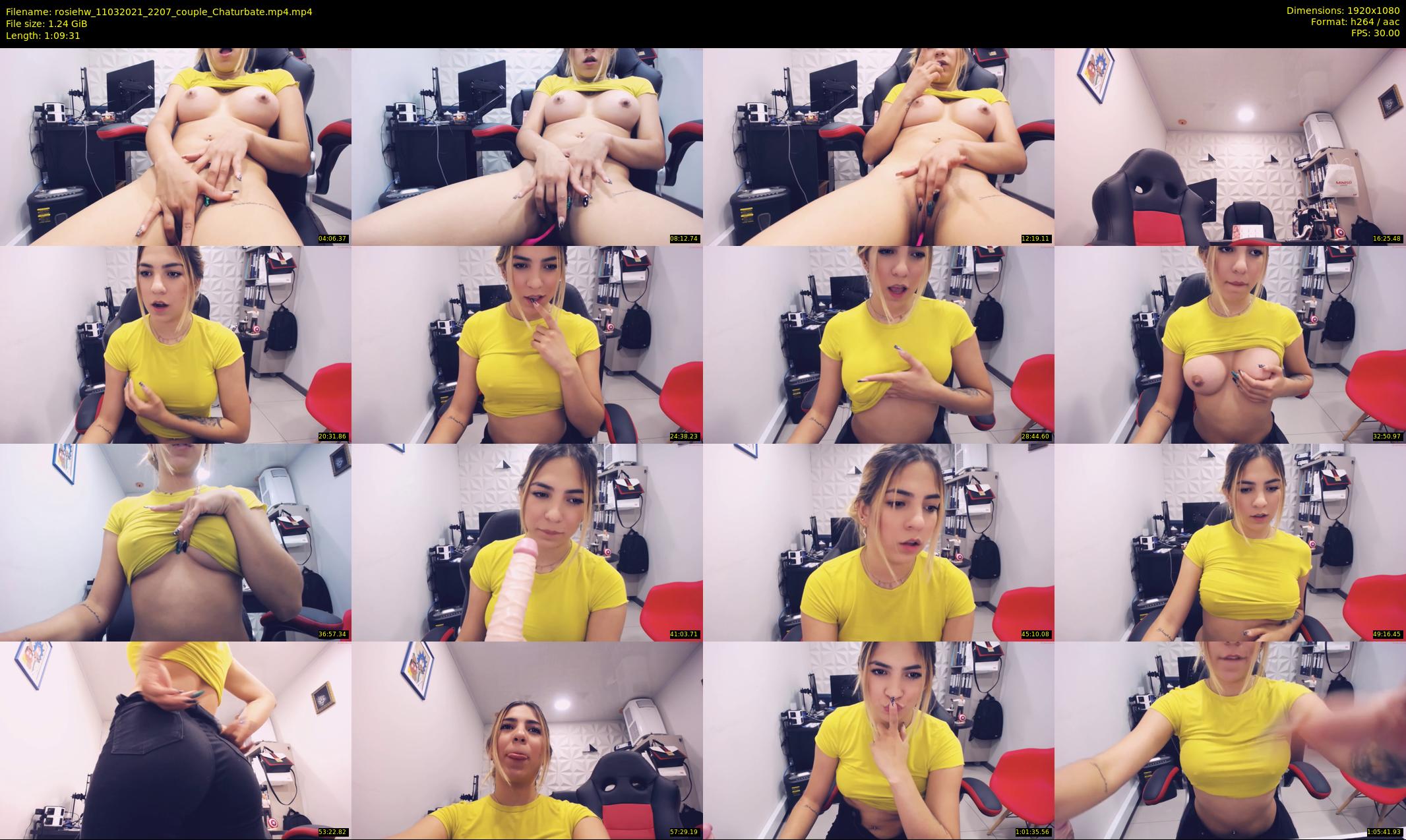 rosiehw — 70 minute Chaturbate couple cam show recording, 1080p, Mar 11, 2021