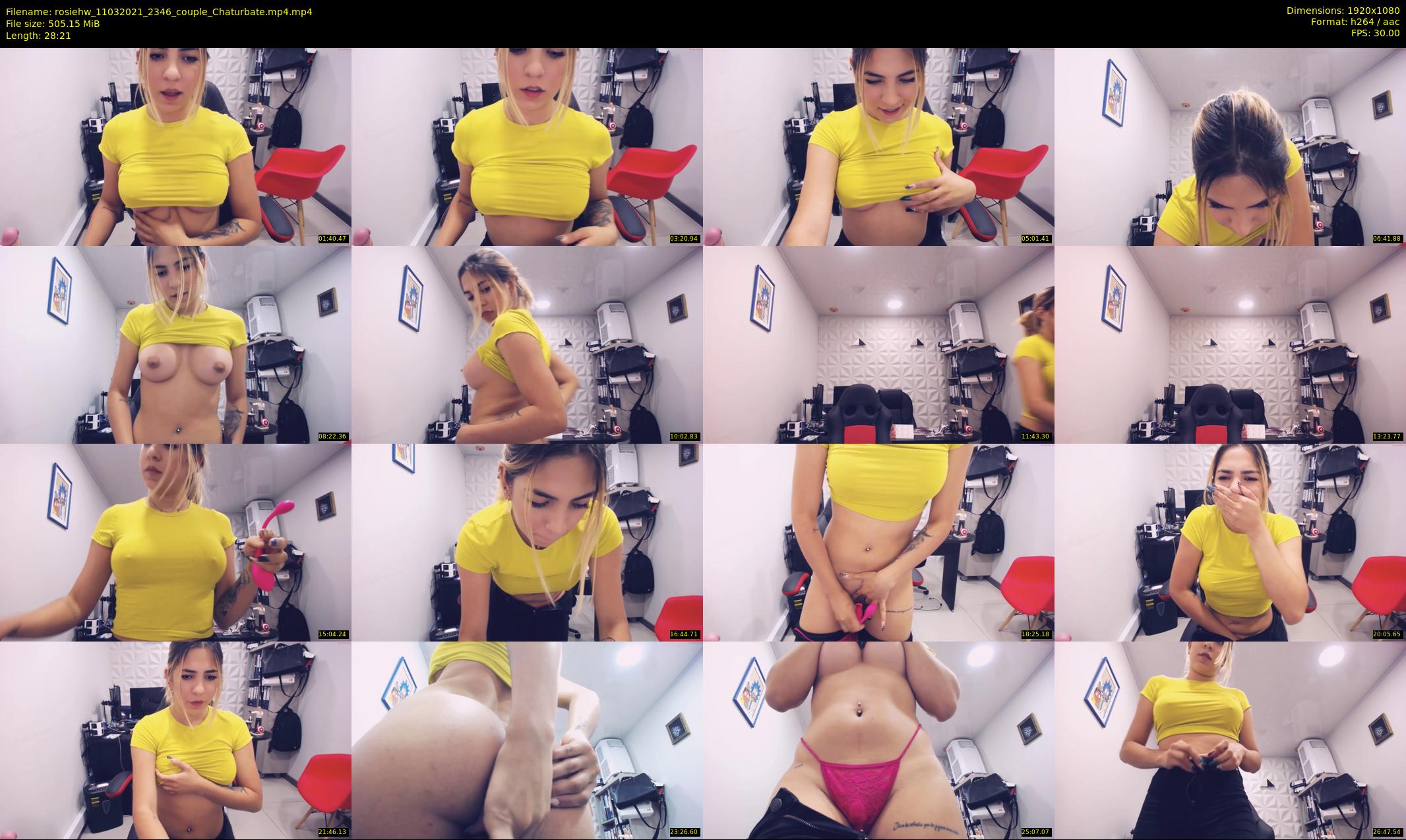 rosiehw — 29 minute Chaturbate couple cam show recording, 1080p, Mar 11, 2021