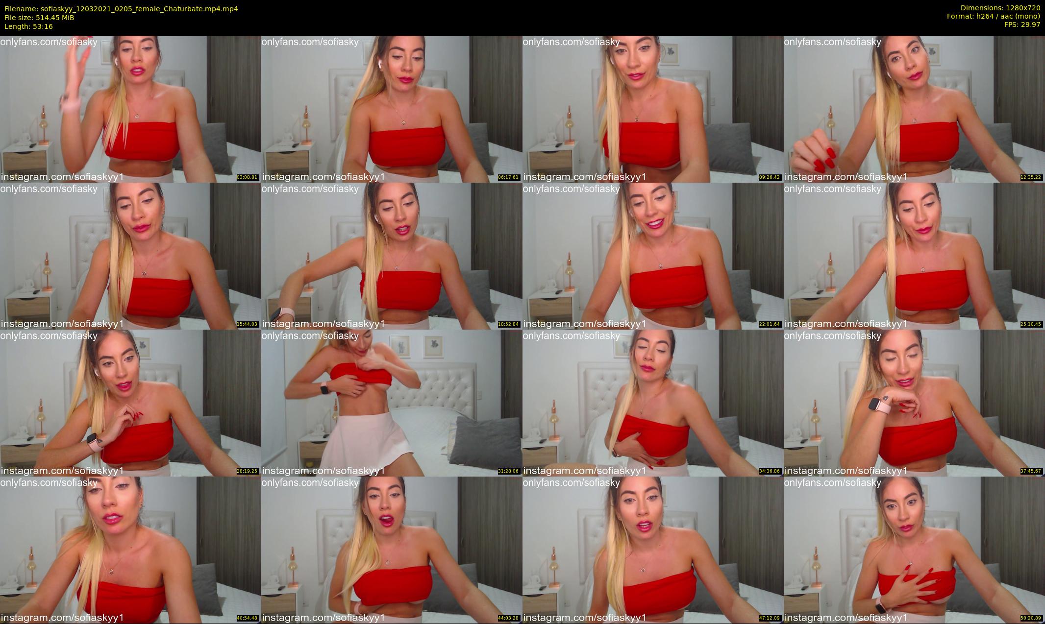 sofiaskyy — 54 minute Chaturbate female cam show recording, 720p, Mar 12, 2021