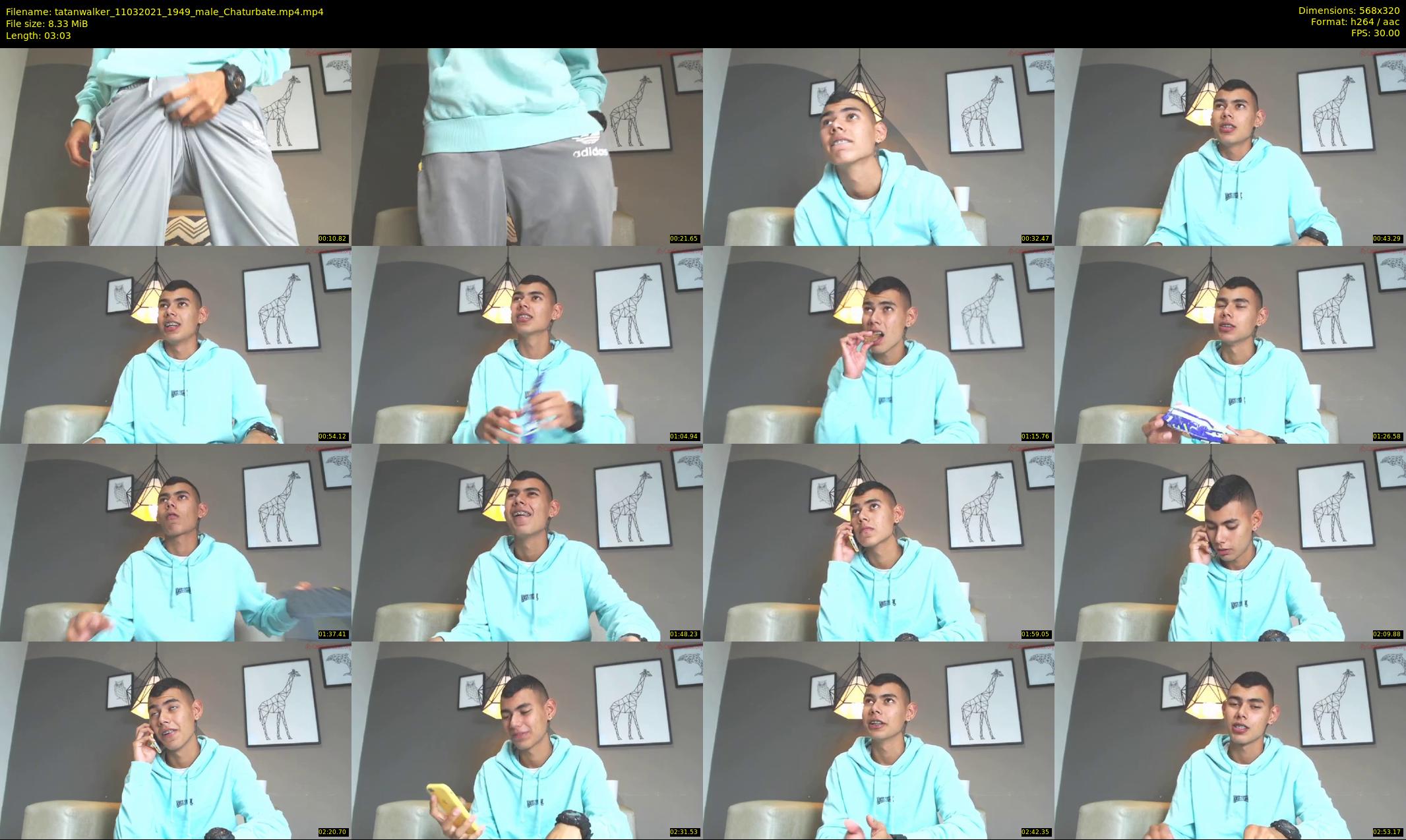 tatanwalker — 4 minute Chaturbate male cam show recording, SD, Mar 11, 2021