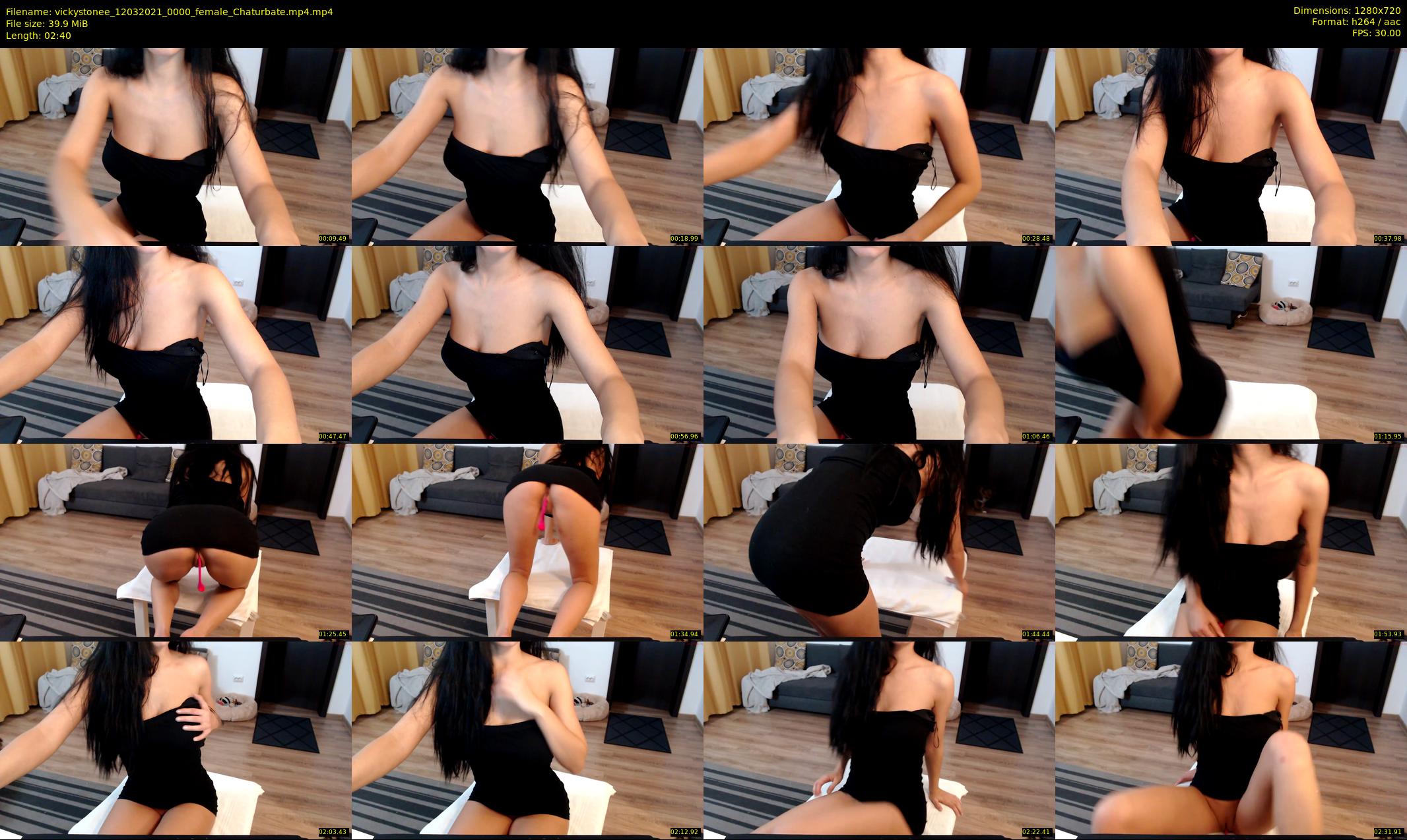 vickystonee — 3 minute Chaturbate female cam show recording, 720p, Mar 12, 2021