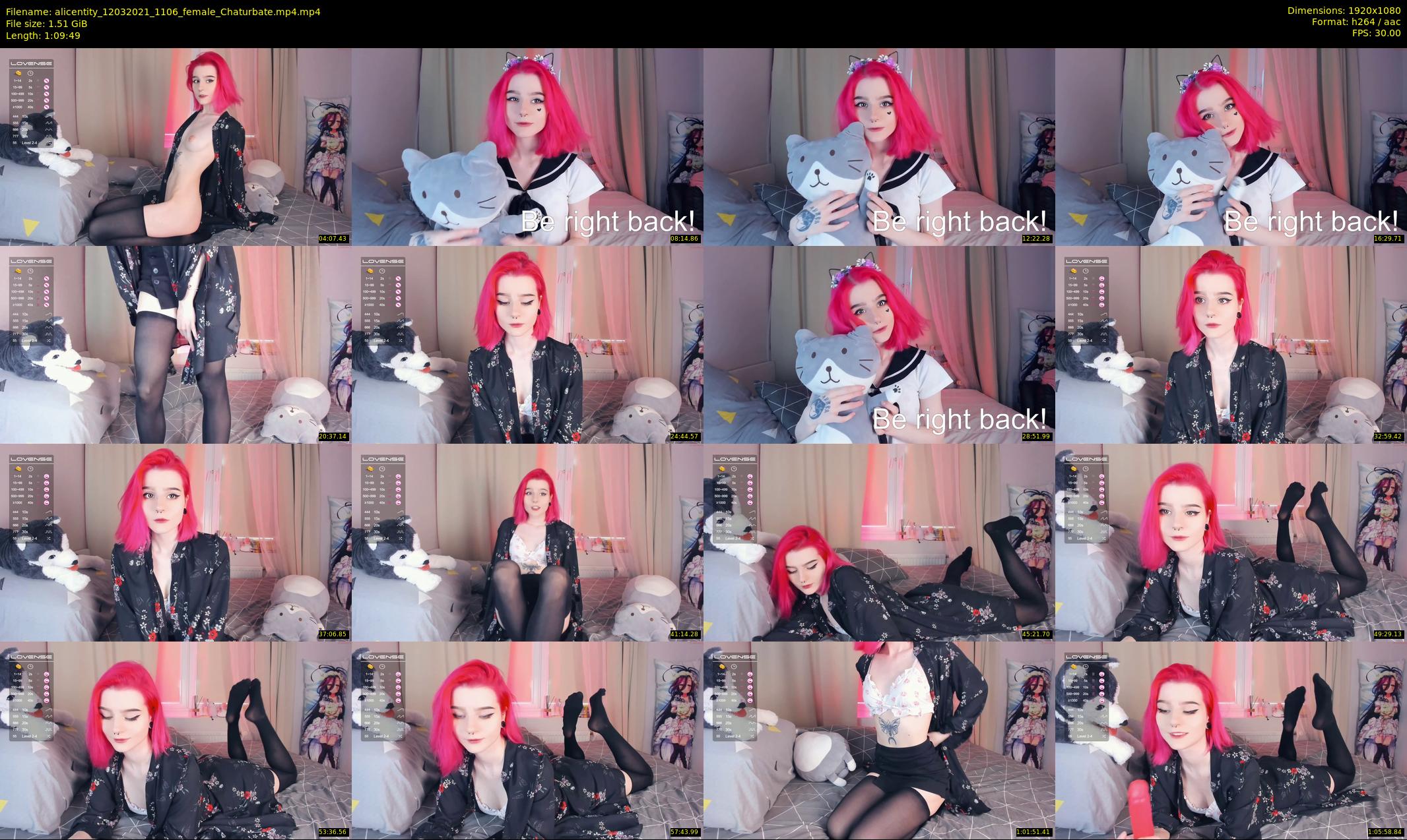 alicentity — 70 minute Chaturbate female cam show recording, 1080p, Mar 12, 2021