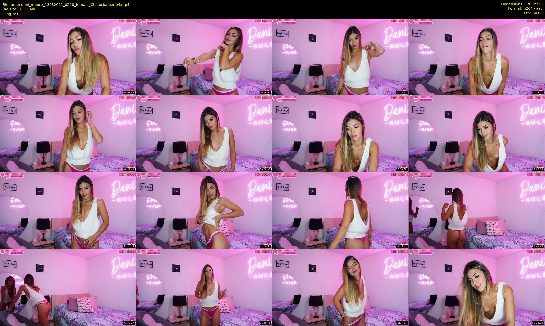 dani_moore — 3 minute Chaturbate female cam show recording, 720p, Mar 13, 2021