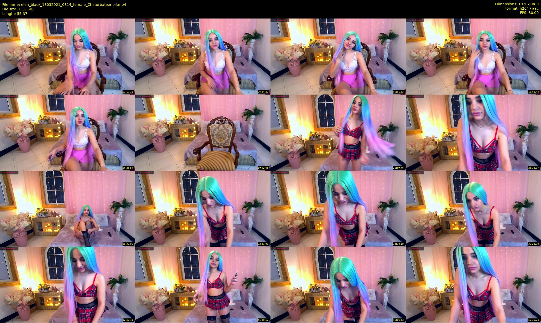 elen_black — 56 minute Chaturbate female cam show recording, 1080p, Mar 13, 2021