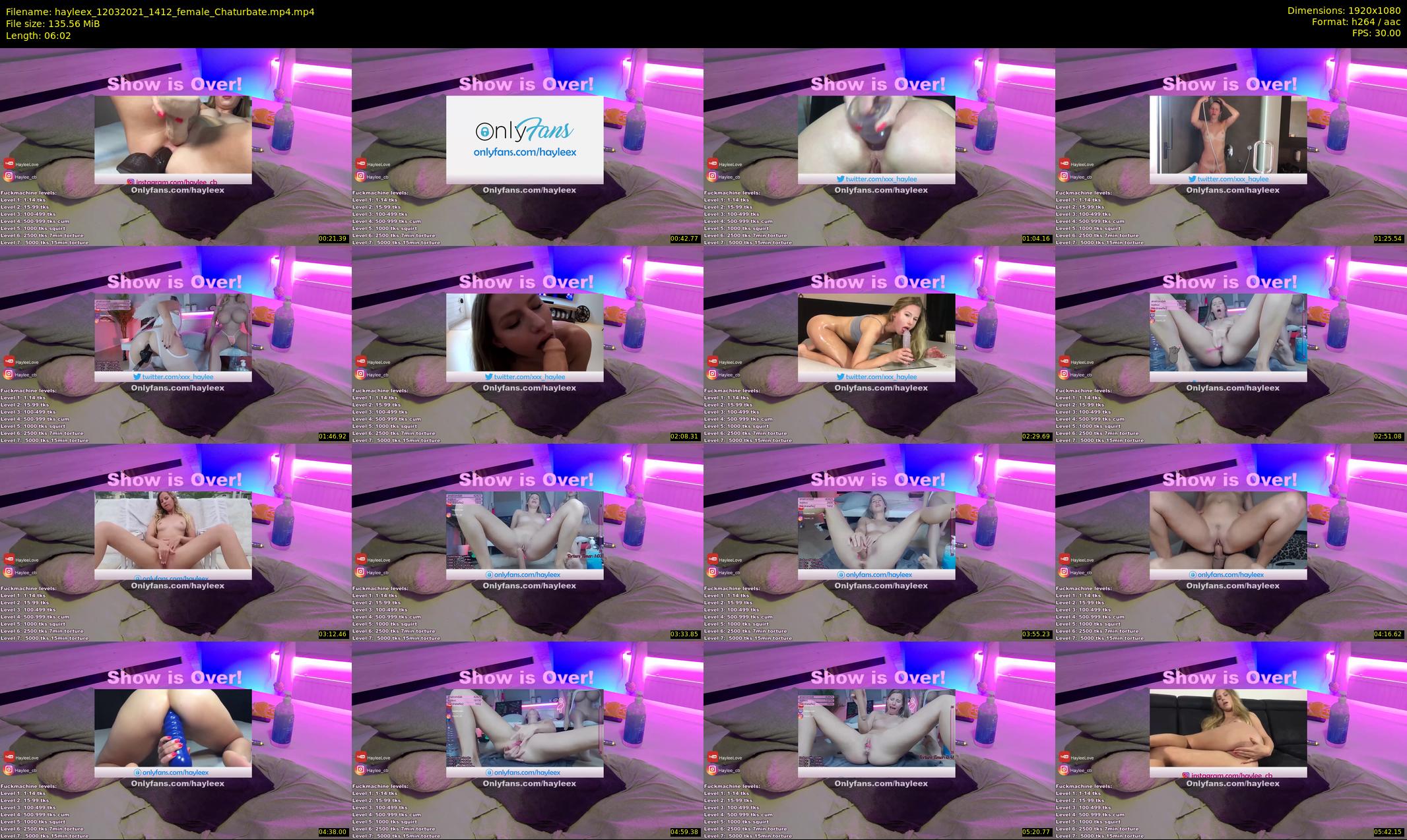 hayleex — 7 minute Chaturbate female cam show recording, 1080p, Mar 12, 2021