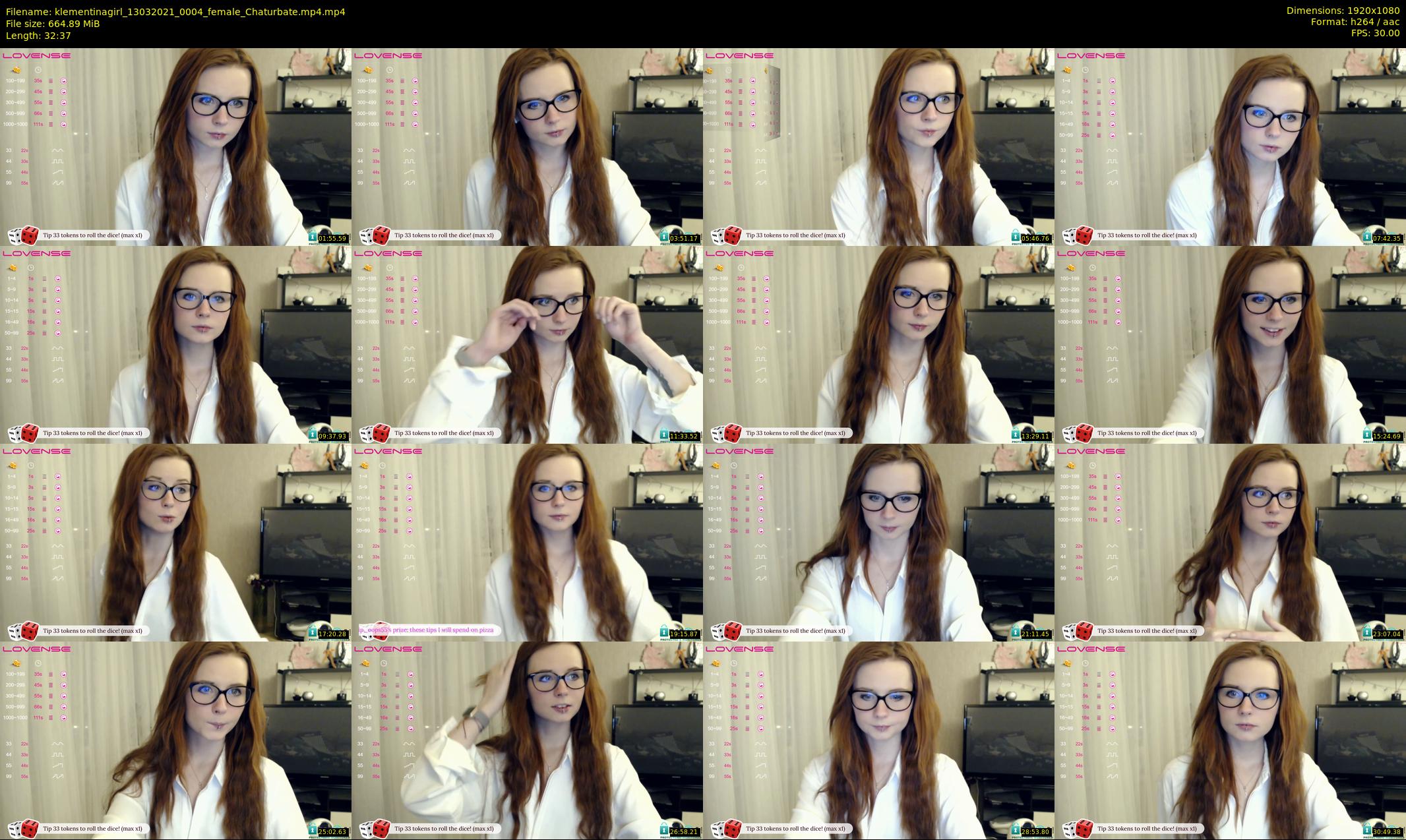 klementinagirl — 33 minute Chaturbate female cam show recording, 1080p, Mar 13, 2021