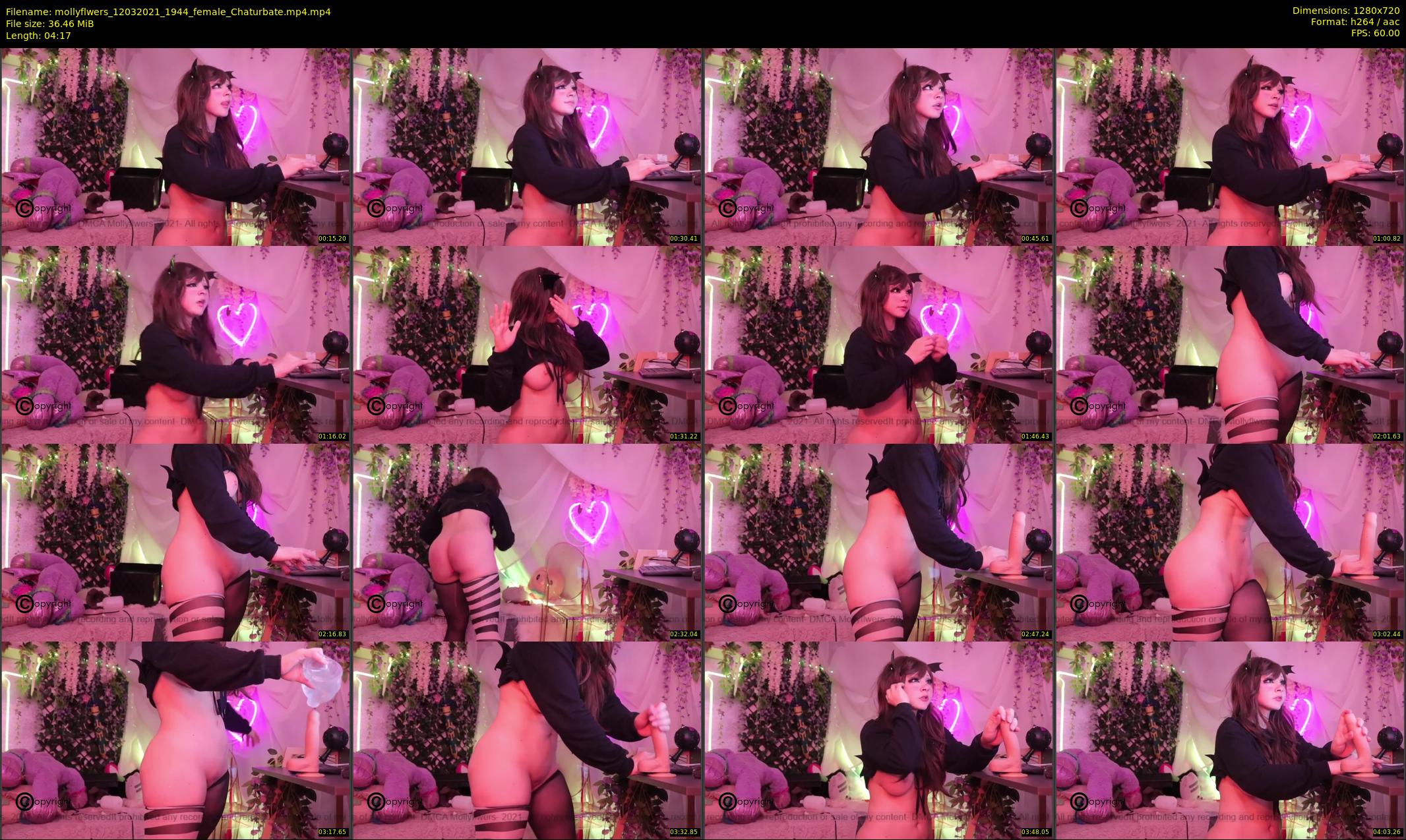 mollyflwers — 5 minute Chaturbate female cam show recording, 720p, Mar 12, 2021
