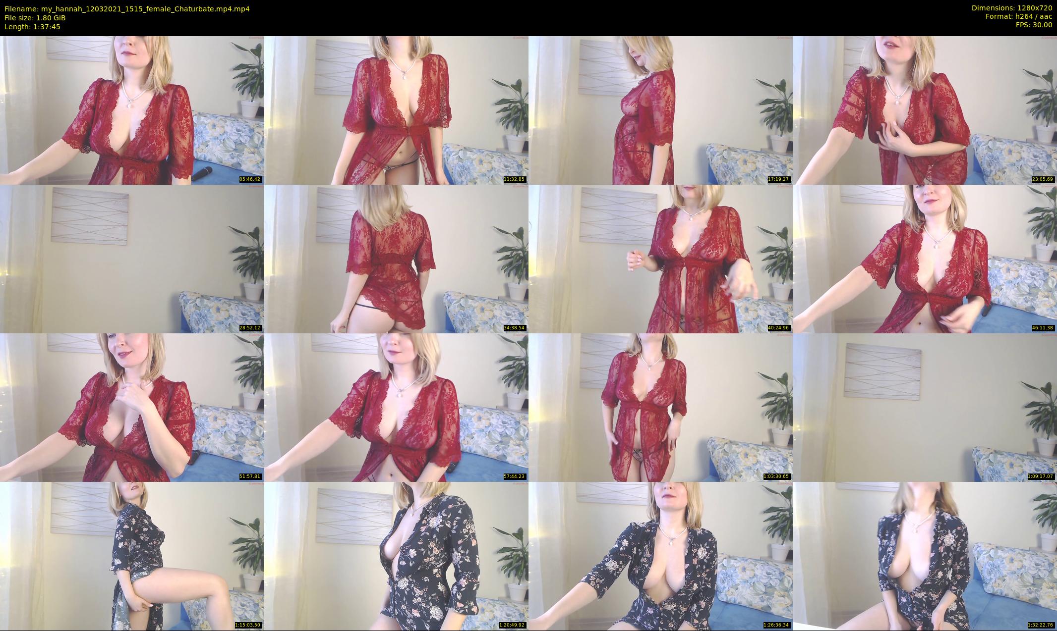 my_hannah — 98 minute Chaturbate female cam show recording, 720p, Mar 12, 2021