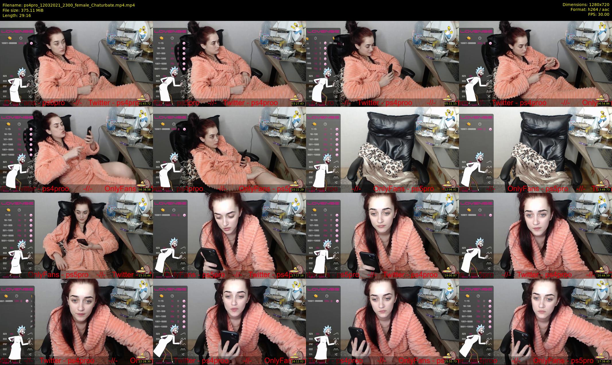 ps4pro — 30 minute Chaturbate female cam show recording, 720p, Mar 12, 2021
