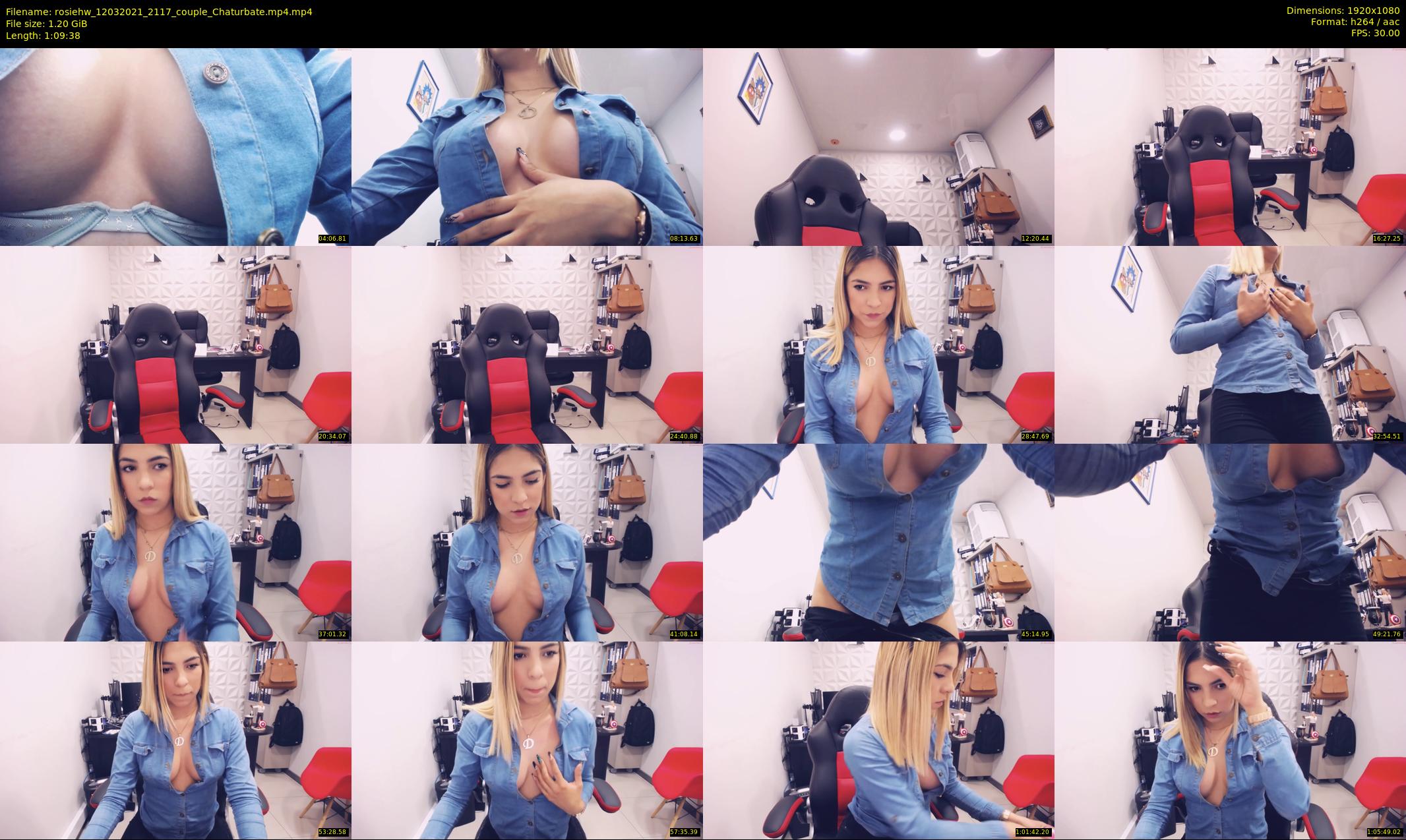 rosiehw — 70 minute Chaturbate couple cam show recording, 1080p, Mar 12, 2021