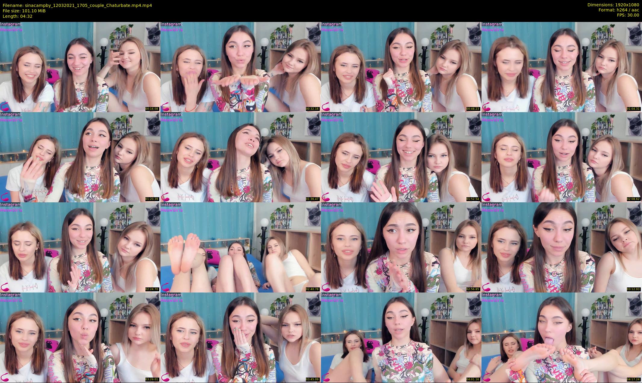 sinacampby — 5 minute Chaturbate couple cam show recording, 1080p, Mar 12, 2021