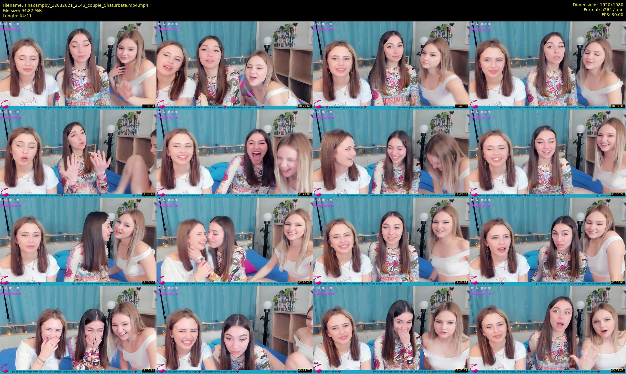 sinacampby — 5 minute Chaturbate couple cam show recording, 1080p, Mar 12, 2021