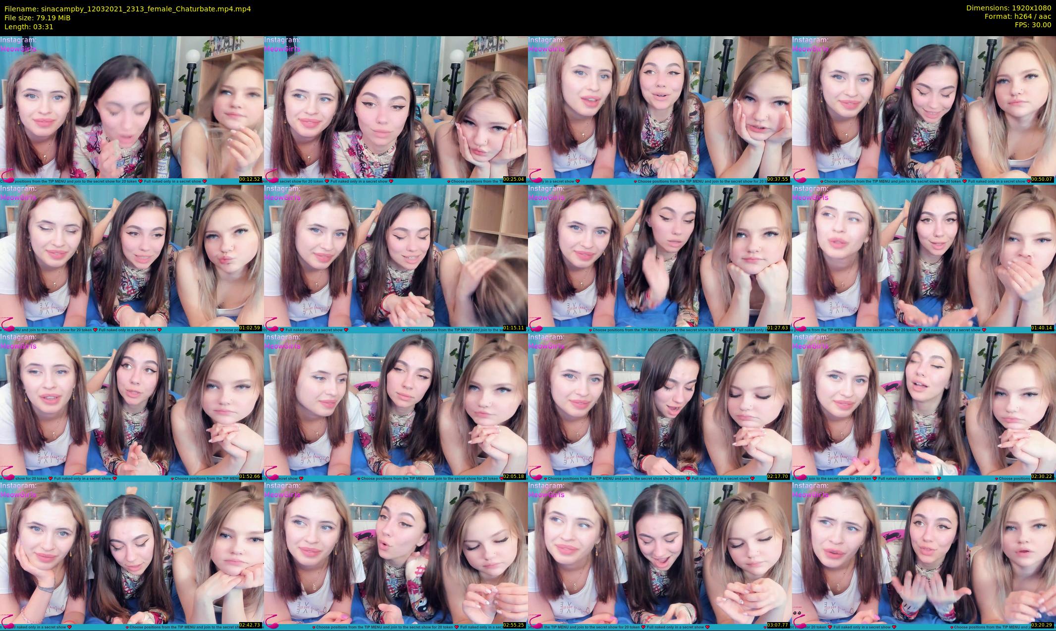 sinacampby — 4 minute Chaturbate couple cam show recording, 1080p, Mar 12, 2021