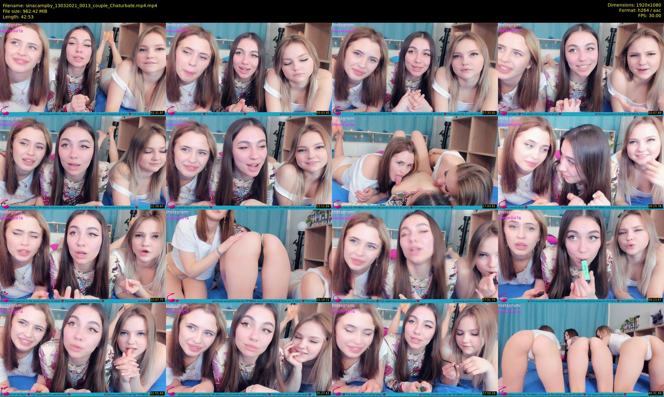 sinacampby — 43 minute Chaturbate couple cam show recording, 1080p, Mar 13, 2021