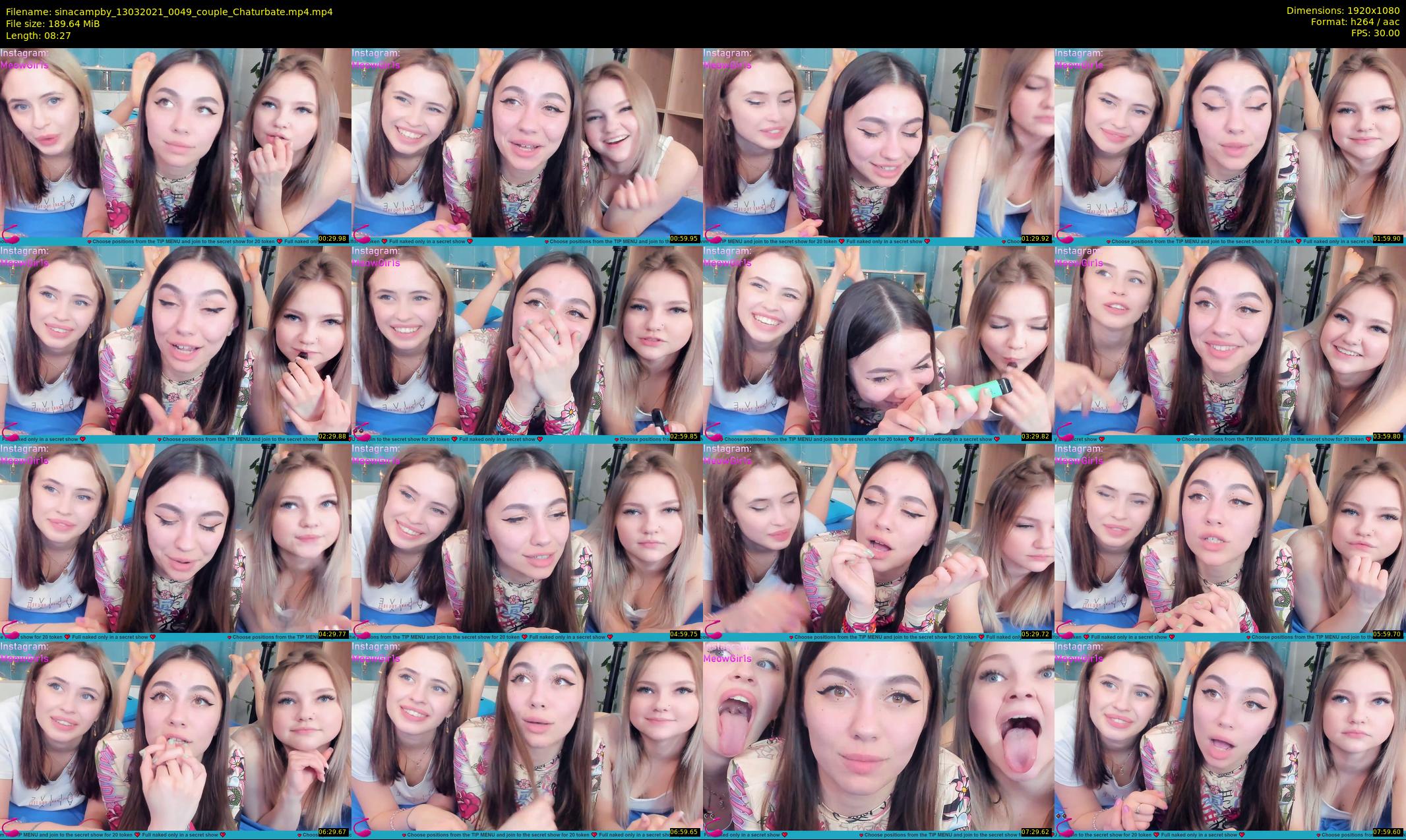 sinacampby — 9 minute Chaturbate couple cam show recording, 1080p, Mar 13, 2021