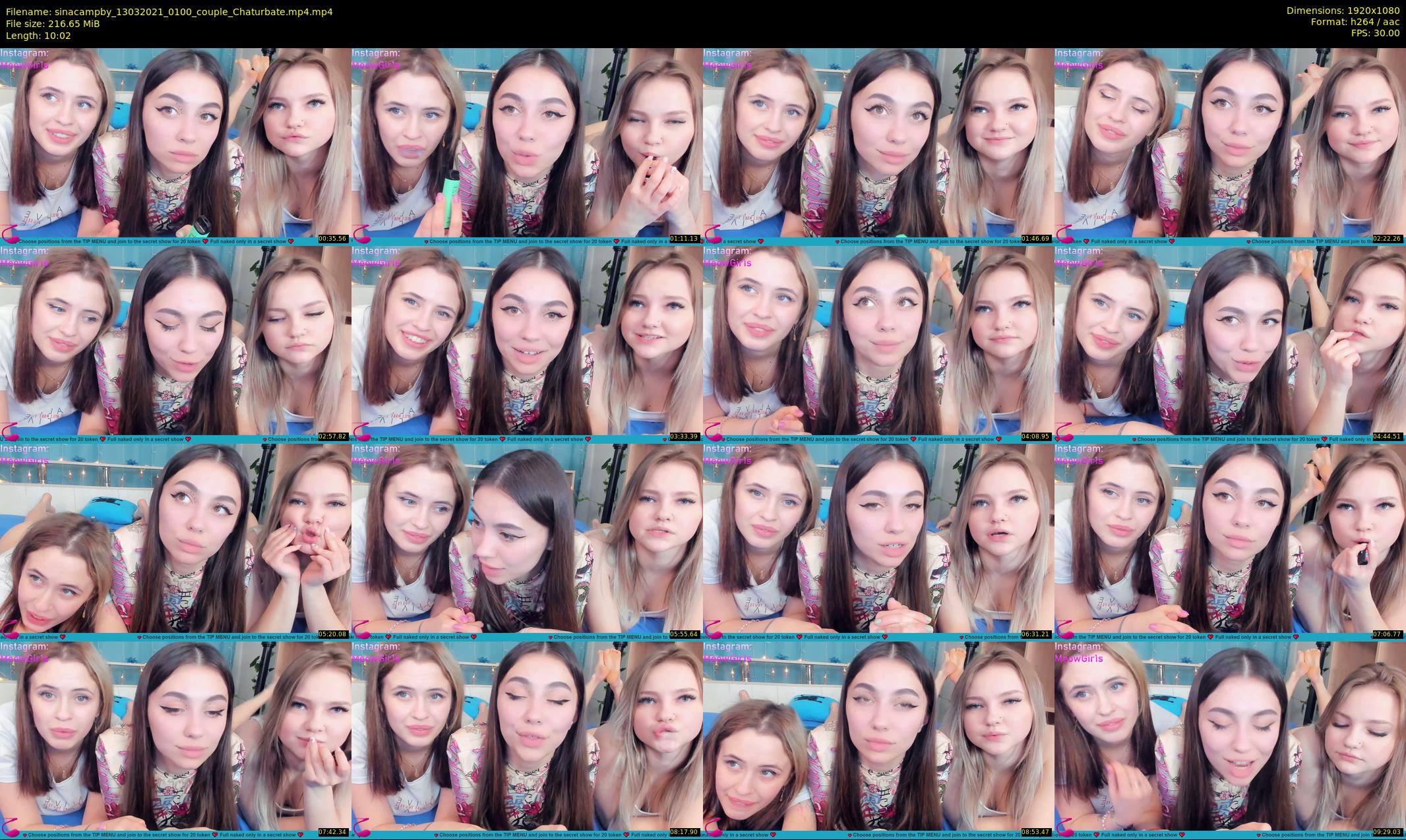 sinacampby — 11 minute Chaturbate couple cam show recording, 1080p, Mar 13, 2021