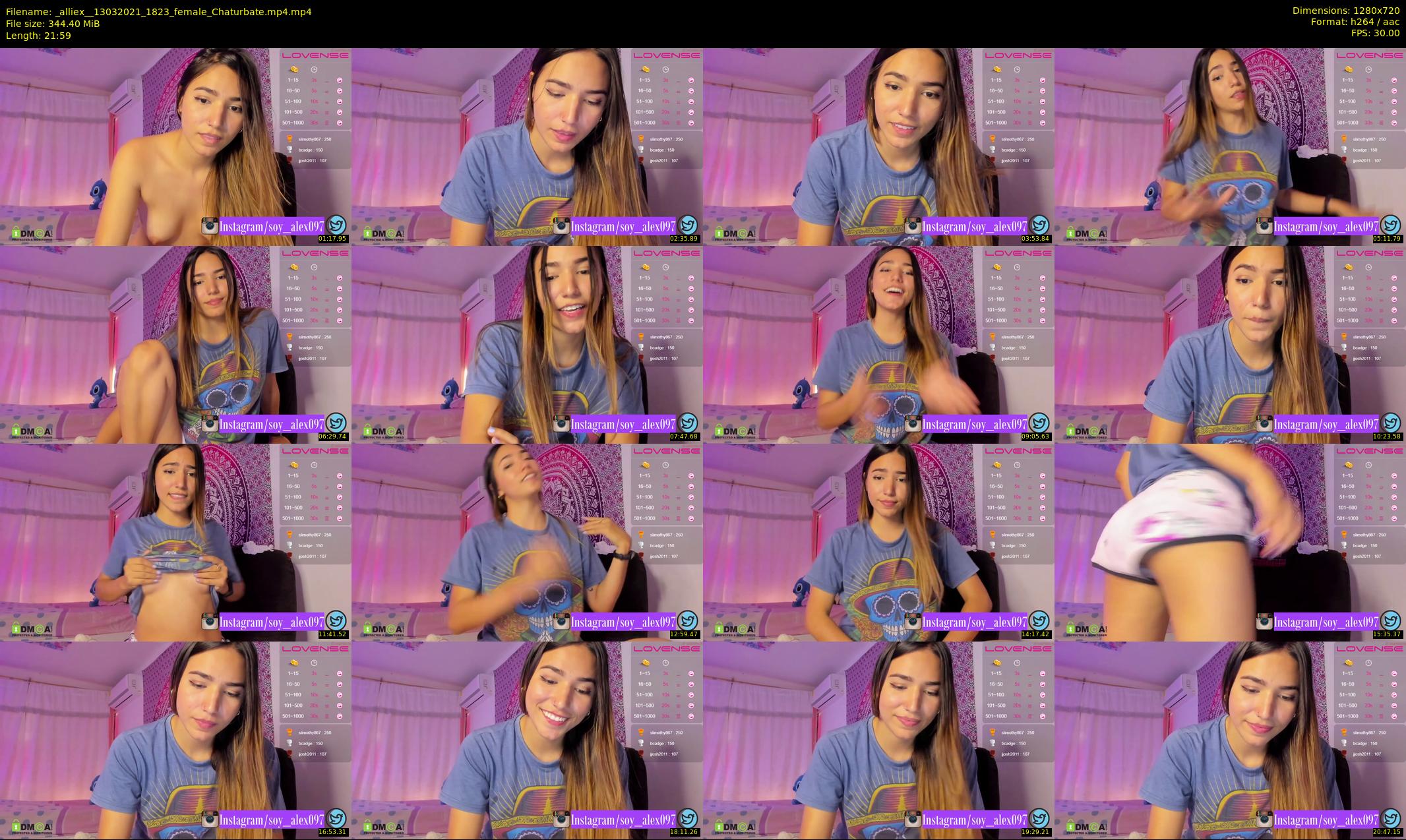 _alliex_ — 22 minute Chaturbate female cam show recording, 720p, Mar 13, 2021