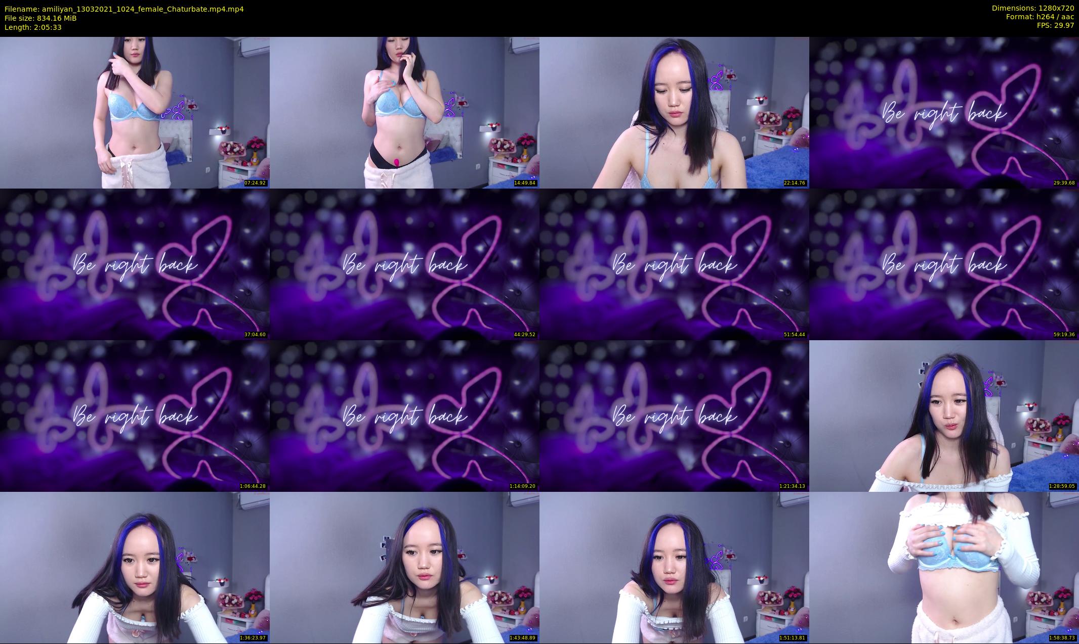 amiliyan — 126 minute Chaturbate female cam show recording, 720p, Mar 13, 2021