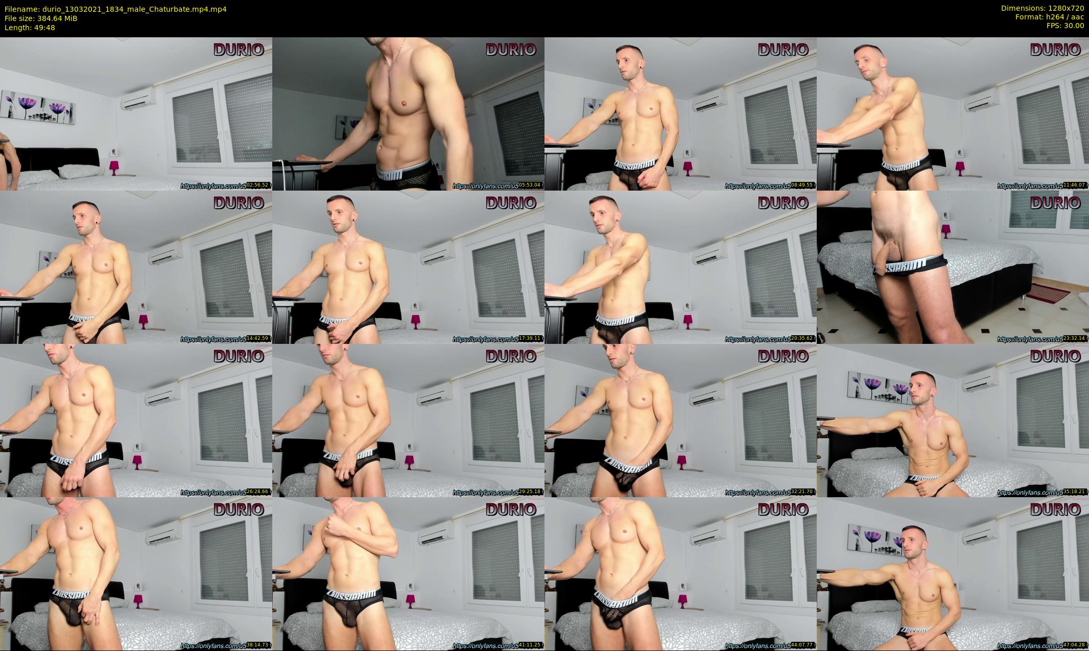 durio — 50 minute Chaturbate male cam show recording, 720p, Mar 13, 2021