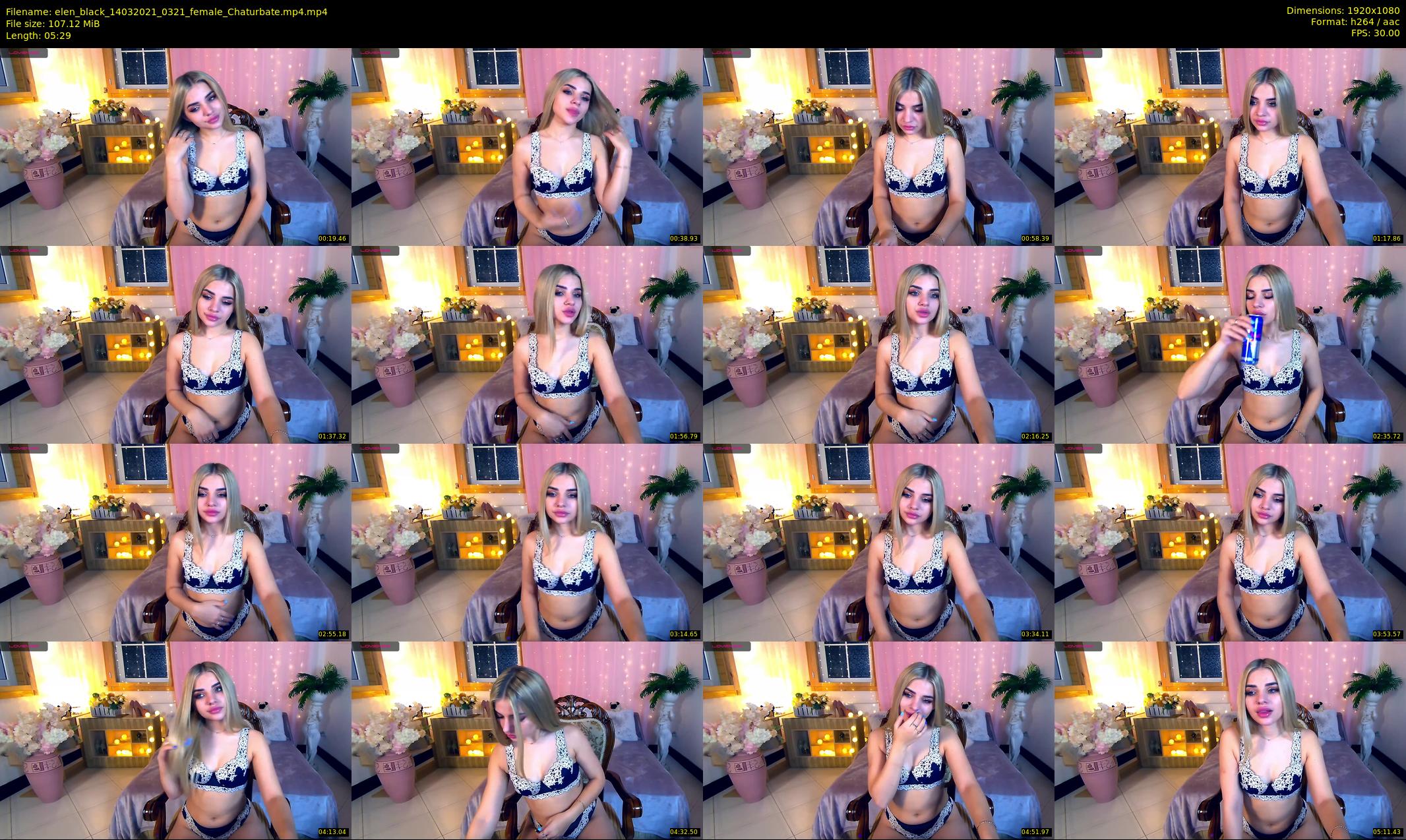 elen_black — 6 minute Chaturbate female cam show recording, 1080p, Mar 14, 2021