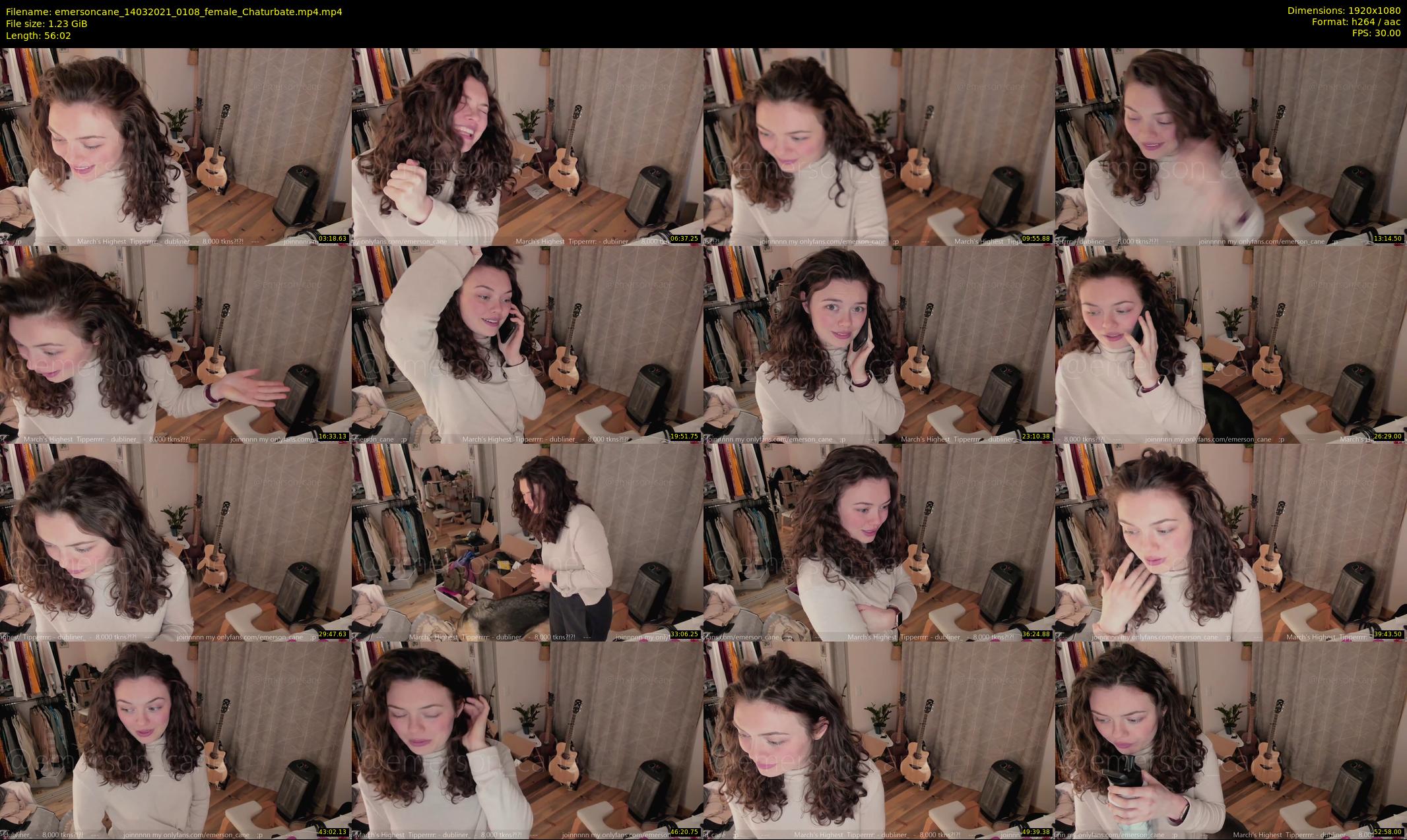 emersoncane — 57 minute Chaturbate female cam show recording, 1080p, Mar 14, 2021