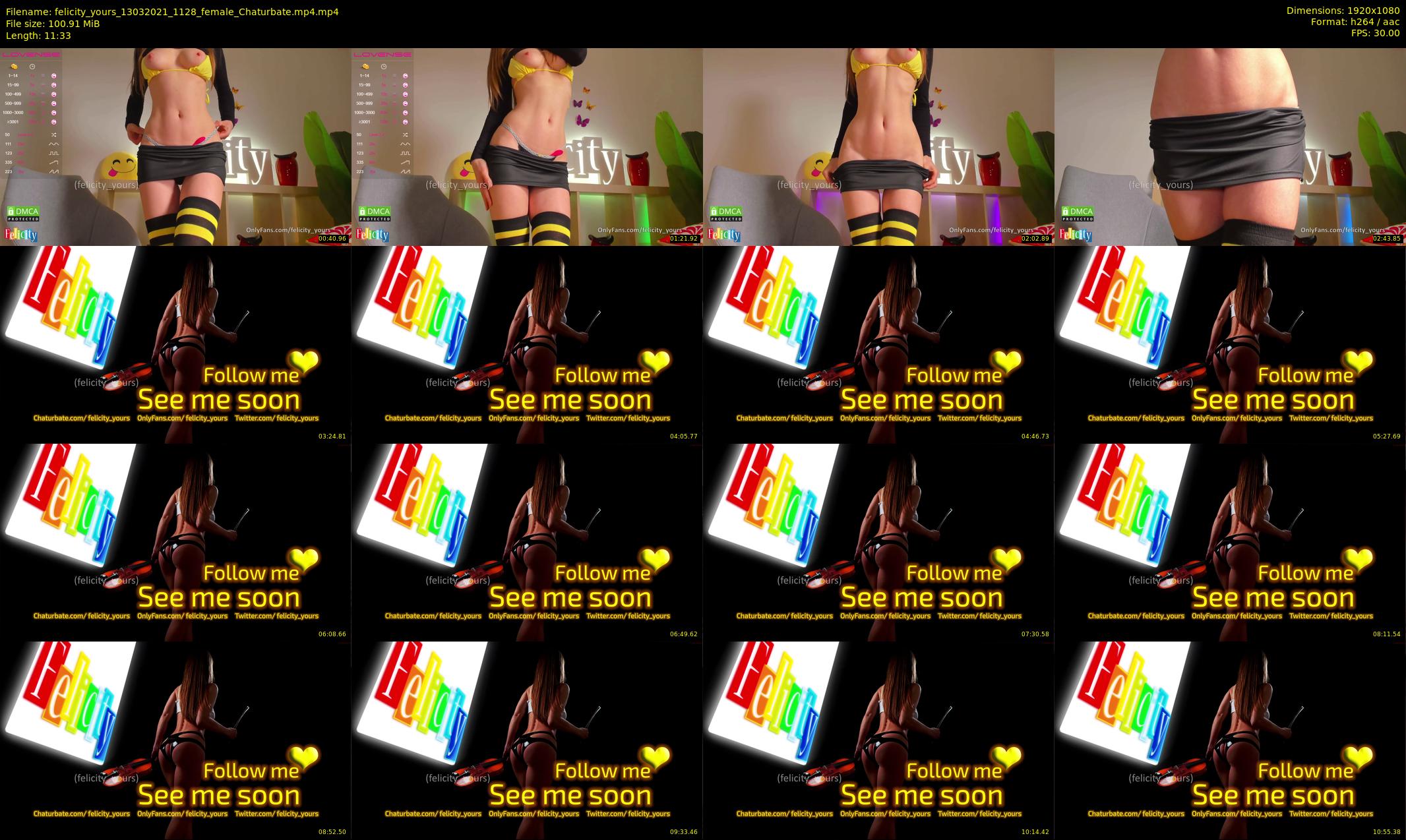 felicity_yours — 12 minute Chaturbate female cam show recording, 1080p, Mar 13, 2021