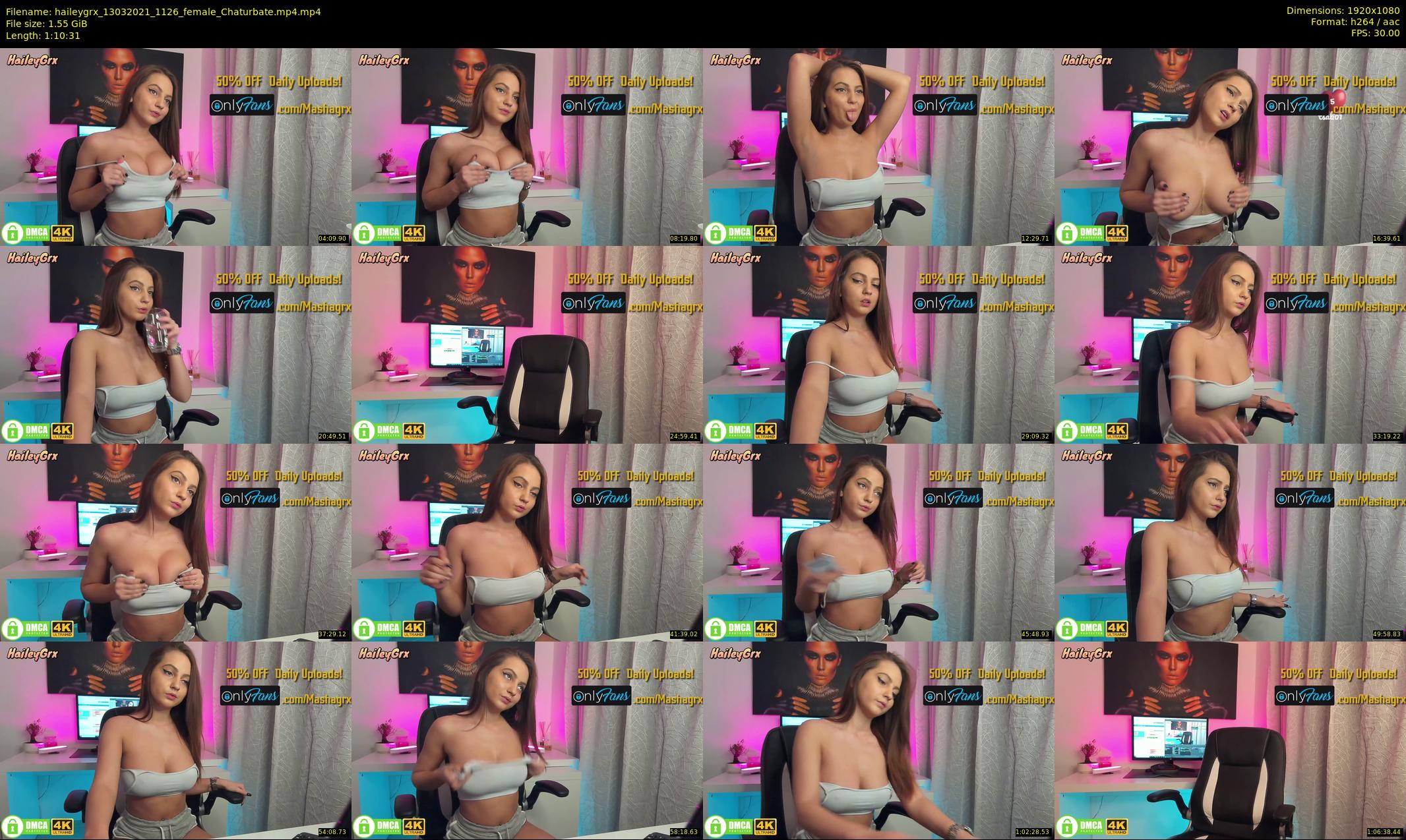 haileygrx — 71 minute Chaturbate female cam show recording, 1080p, Mar 13, 2021