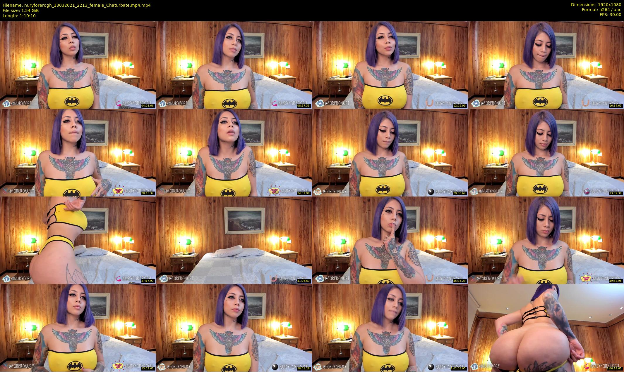 nuryforerogh — 71 minute Chaturbate female cam show recording, 1080p, Mar 13, 2021