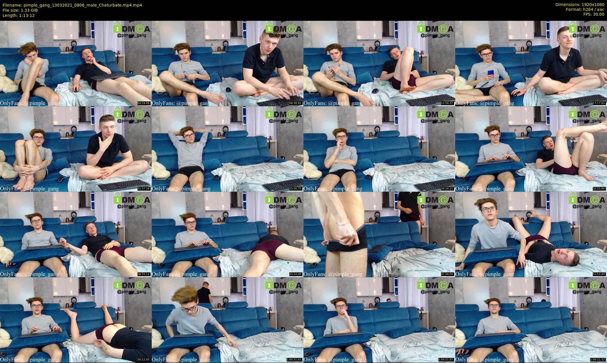 pimple_gang — 74 minute Chaturbate male cam show recording, 1080p, Mar 13, 2021