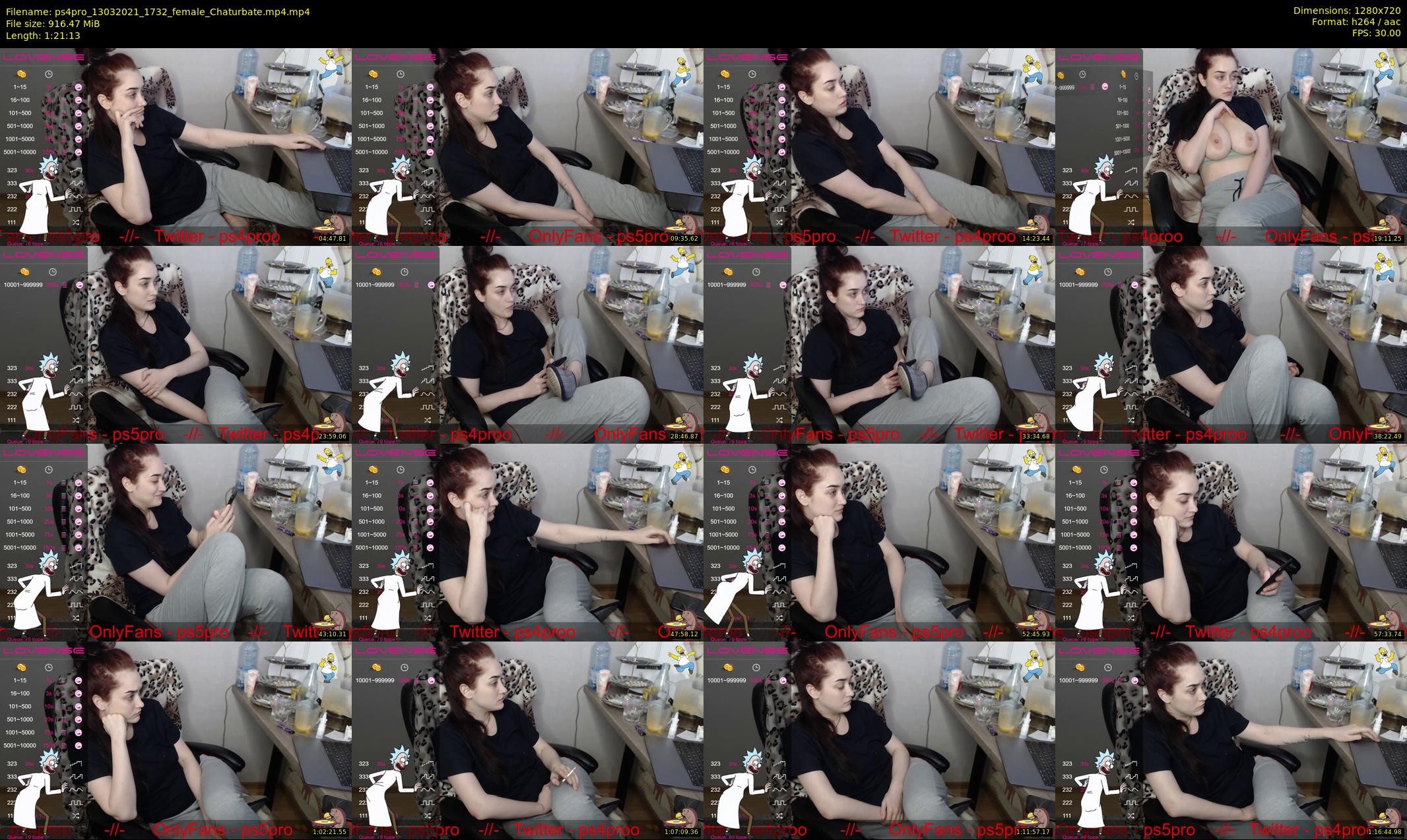 ps4pro — 82 minute Chaturbate female cam show recording, 720p, Mar 13, 2021